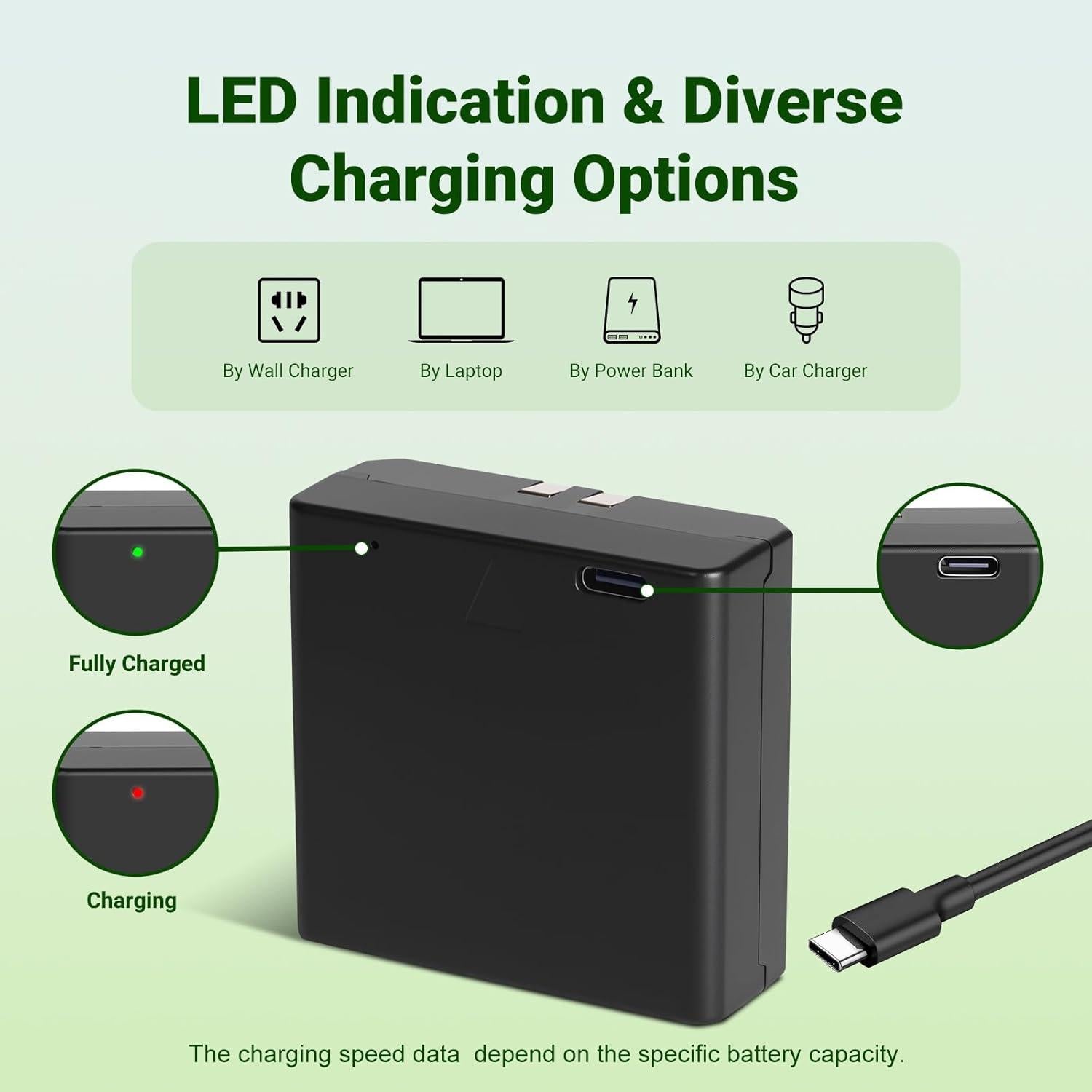 Batería de Litio Recargable Eeyrnduy VB18 2000mAh para Godox