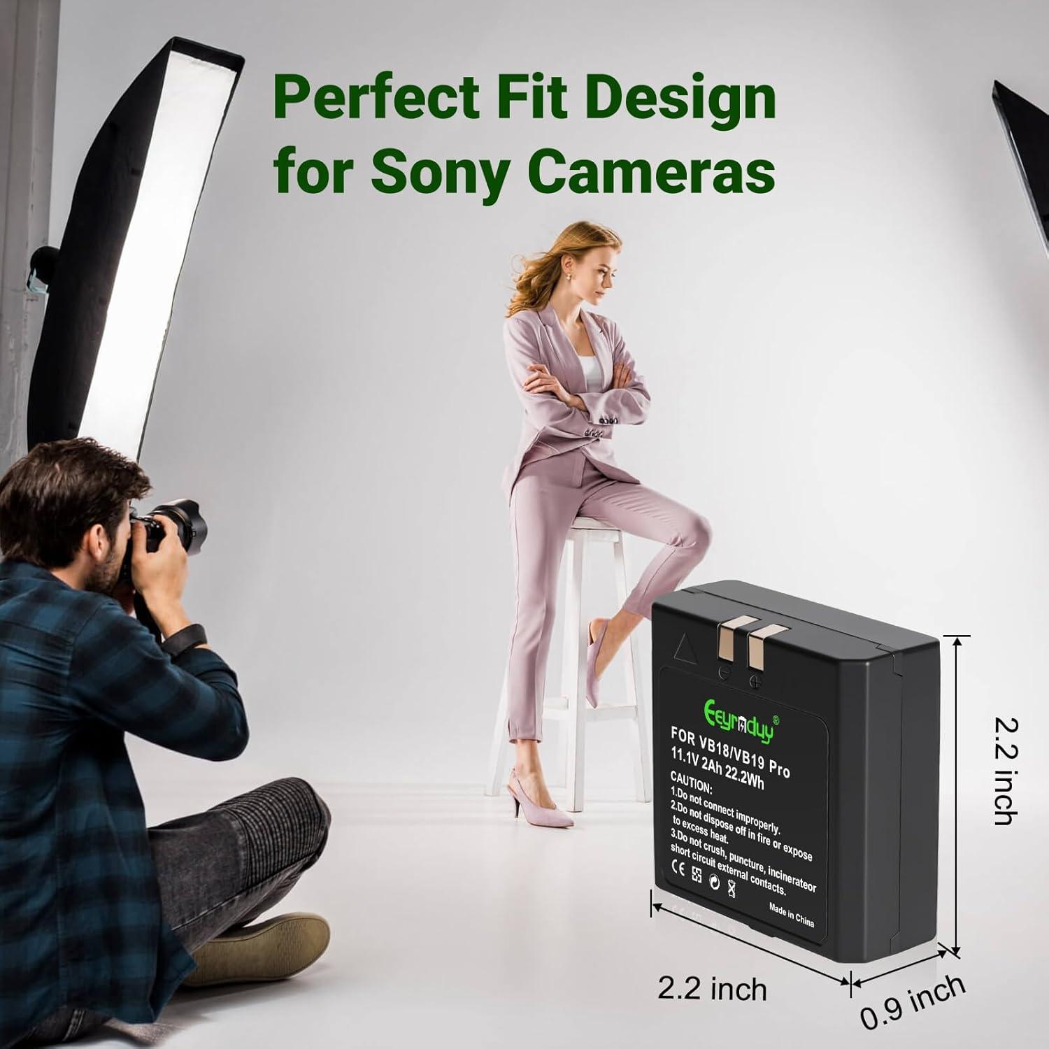 Batería de Litio Recargable Eeyrnduy VB18 2000mAh para Godox