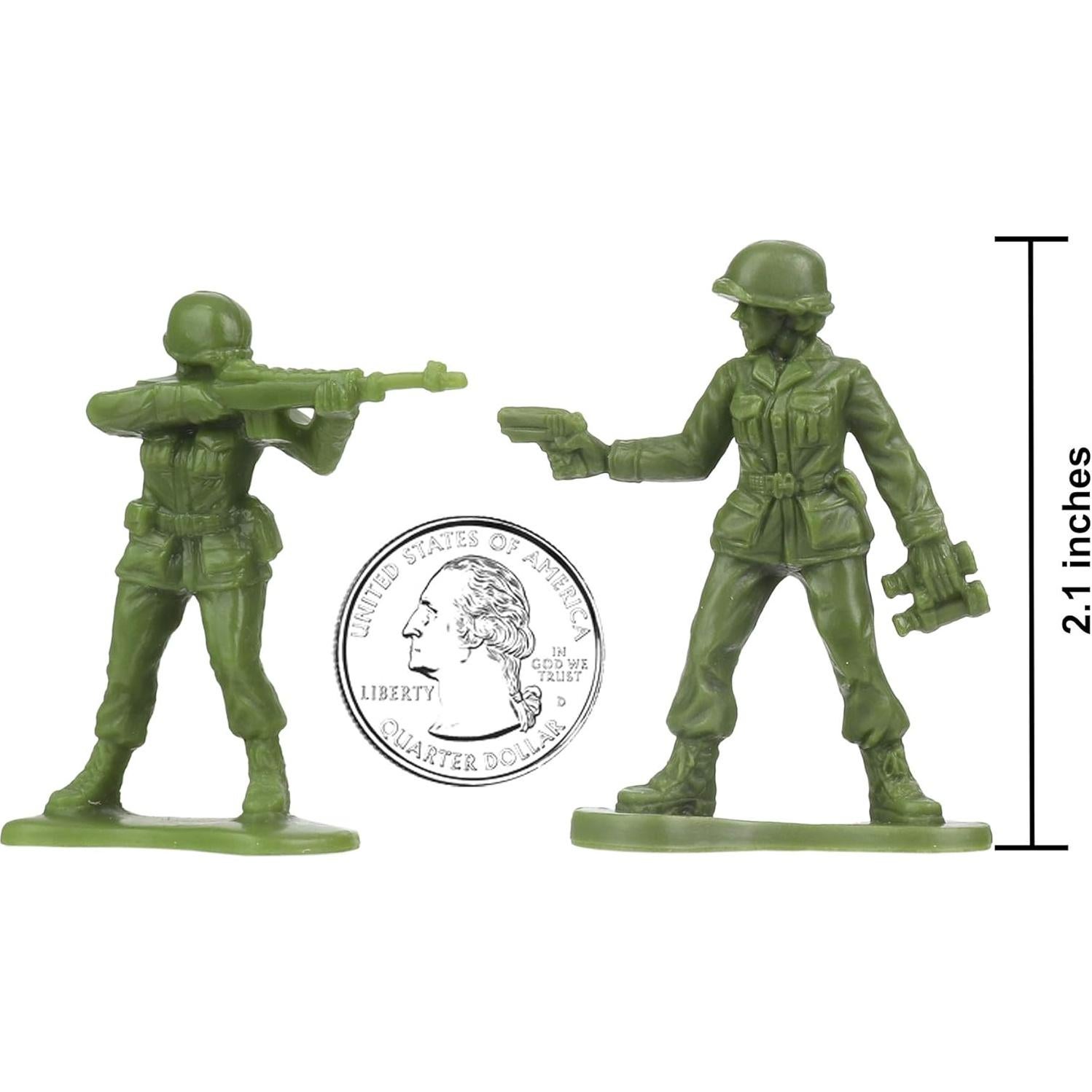 Figuras de Soldados Femeninos BMC 36pc Verde Oliva 5,08cm