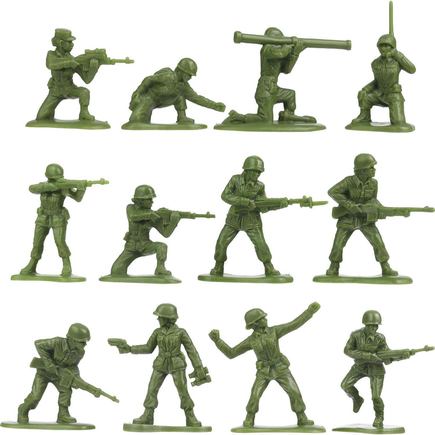 Figuras de Soldados Femeninos BMC 36pc Verde Oliva 5,08cm