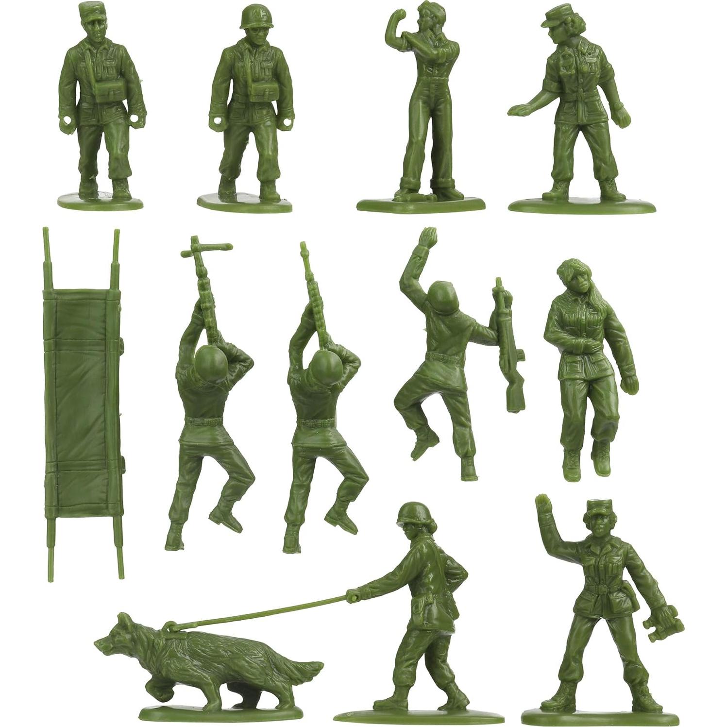 Figuras de Soldados Femeninos BMC 36pc Verde Oliva 5,08cm