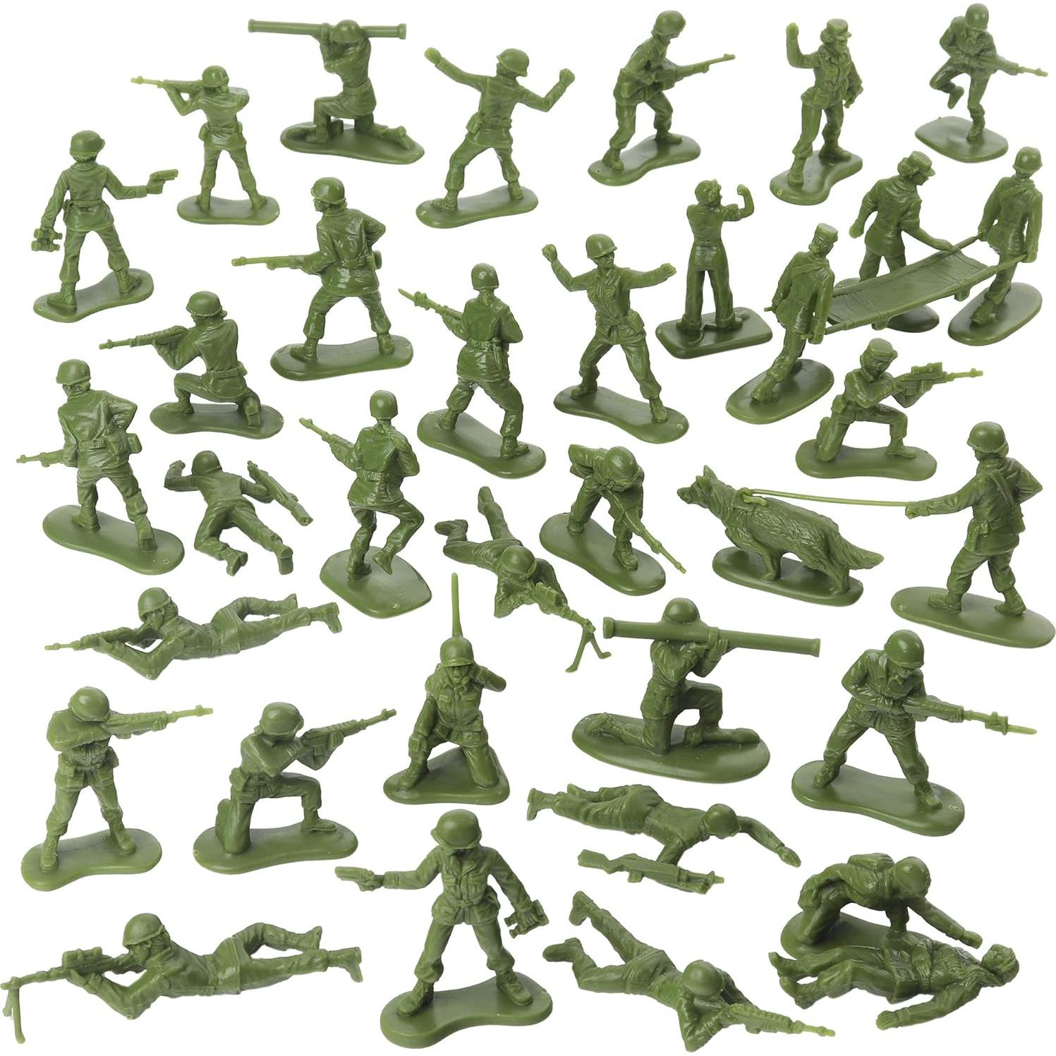 Figuras de Soldados Femeninos BMC 36pc Verde Oliva 5,08cm