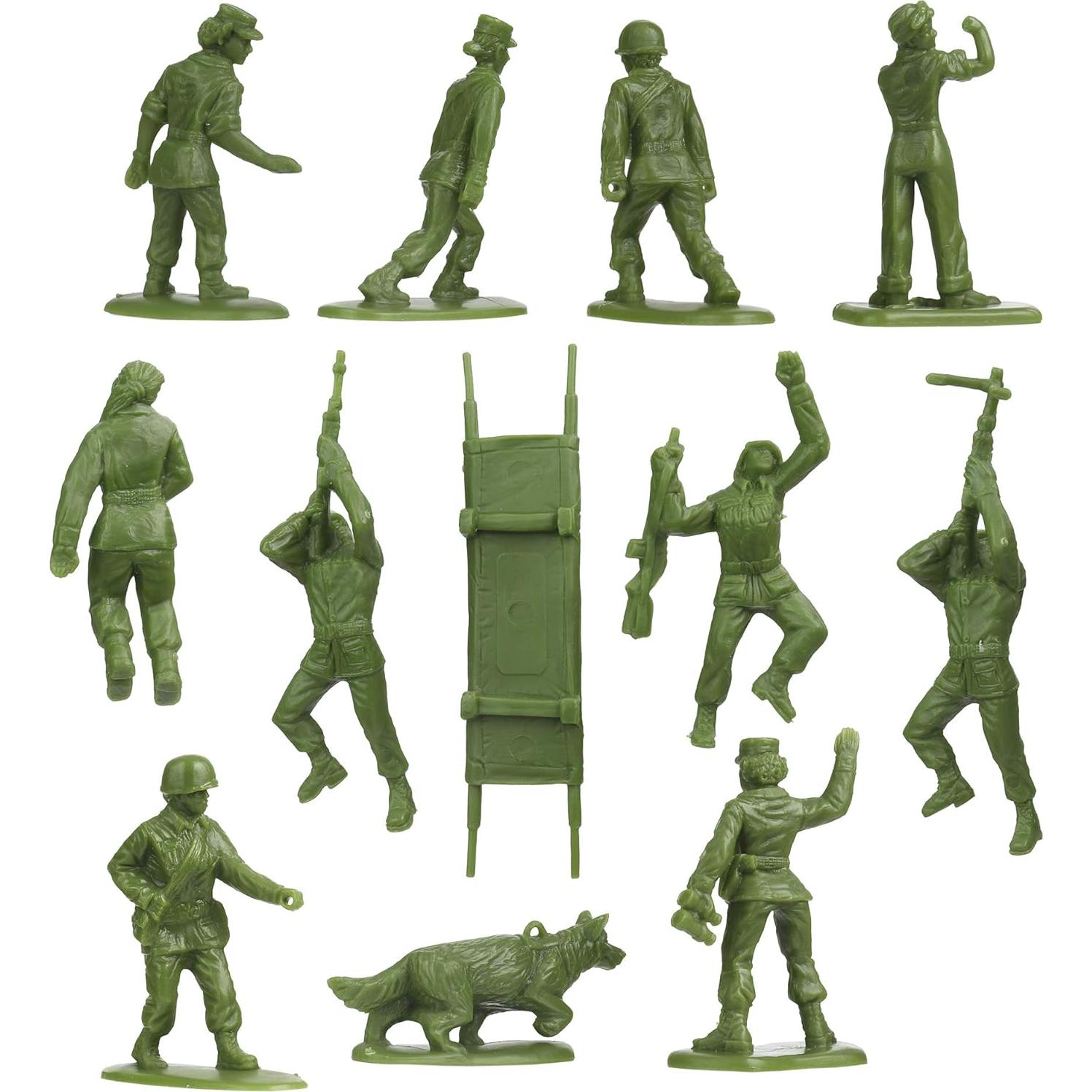 Figuras de Soldados Femeninos BMC 36pc Verde Oliva 5,08cm