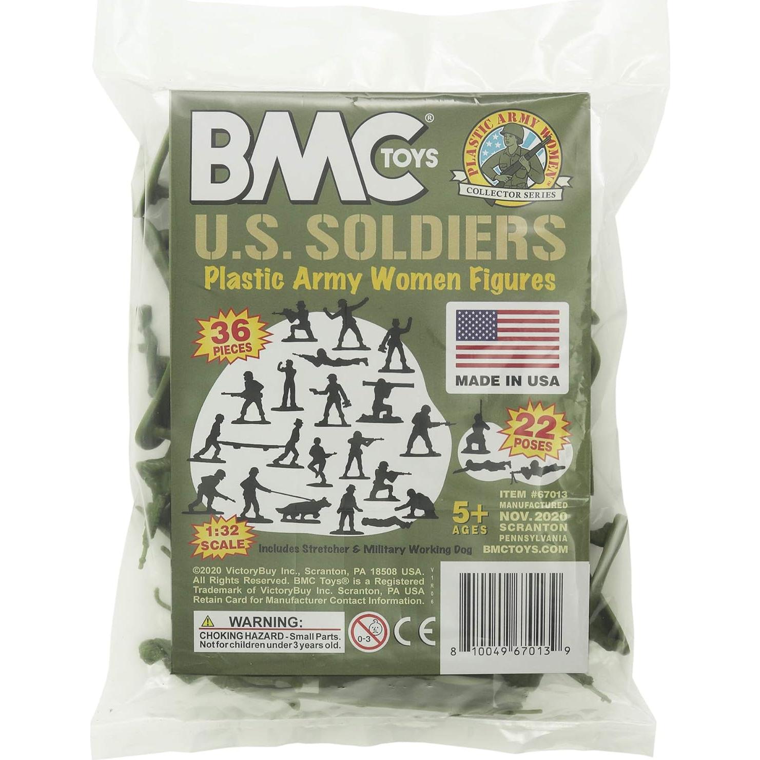 Figuras de Soldados Femeninos BMC 36pc Verde Oliva 5,08cm