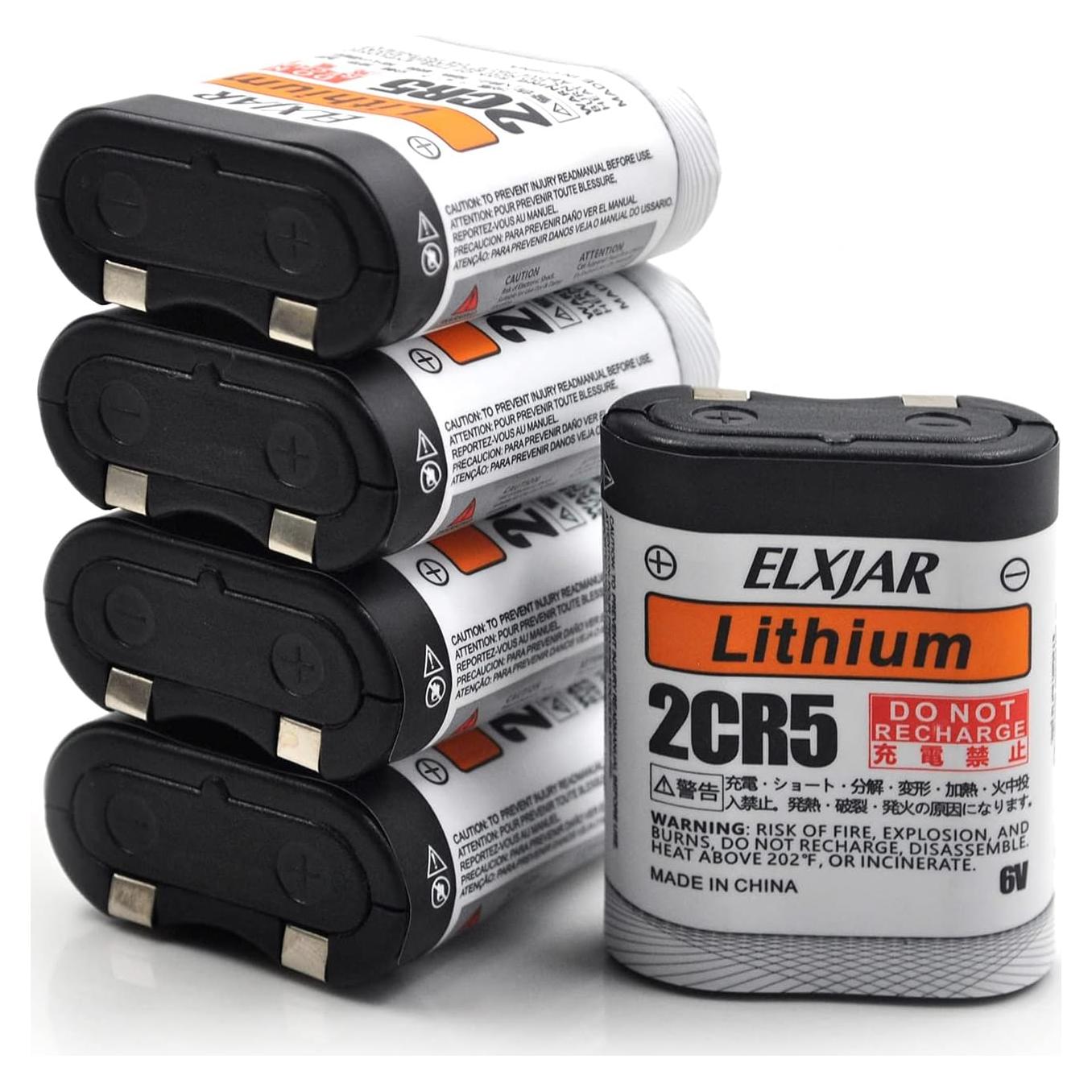 Baterías de Litio 2CR5 6V 1300mAh Elxjar - Paquete de 5