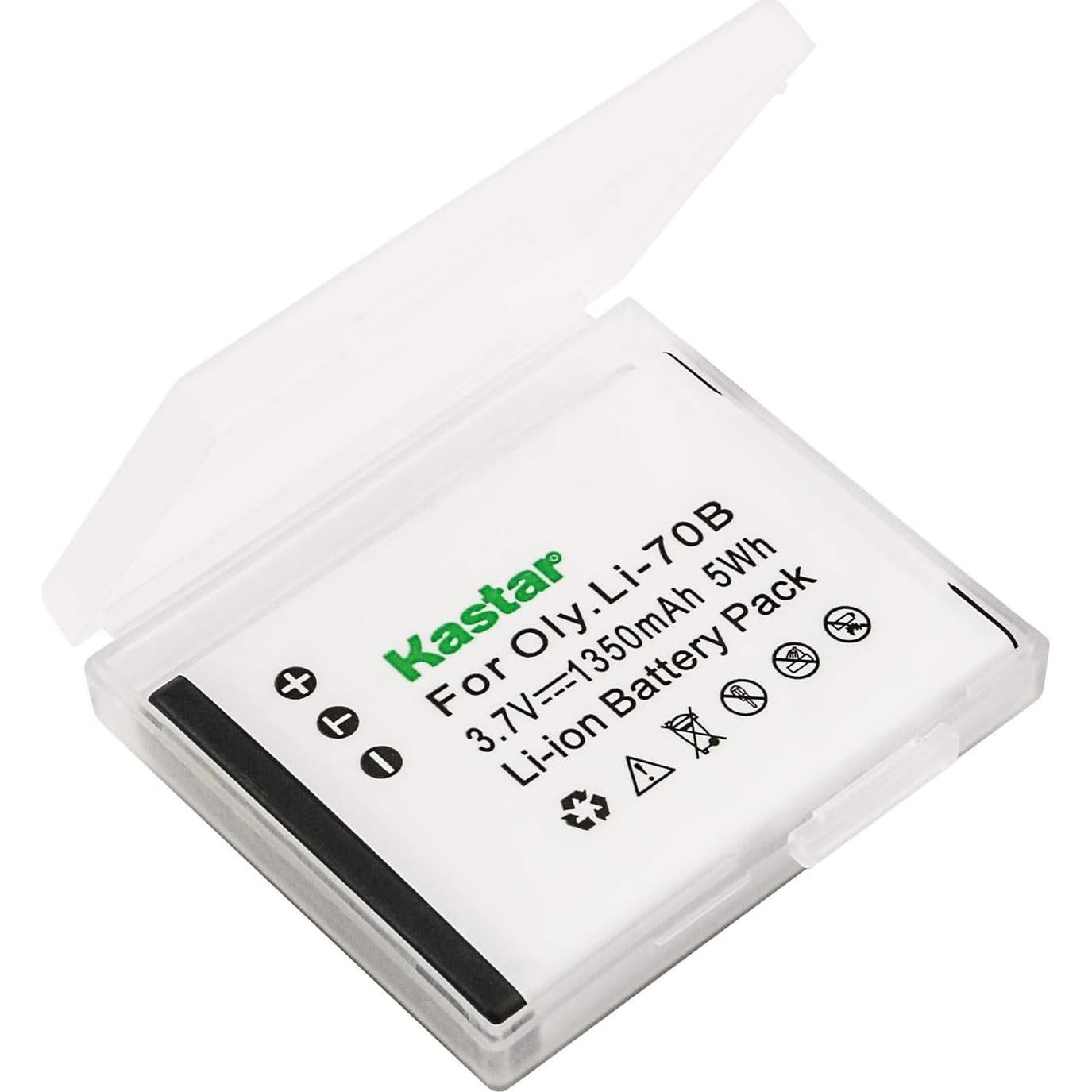 Baterías Kastar Li-70B + Cargador USB Slim para Olympus