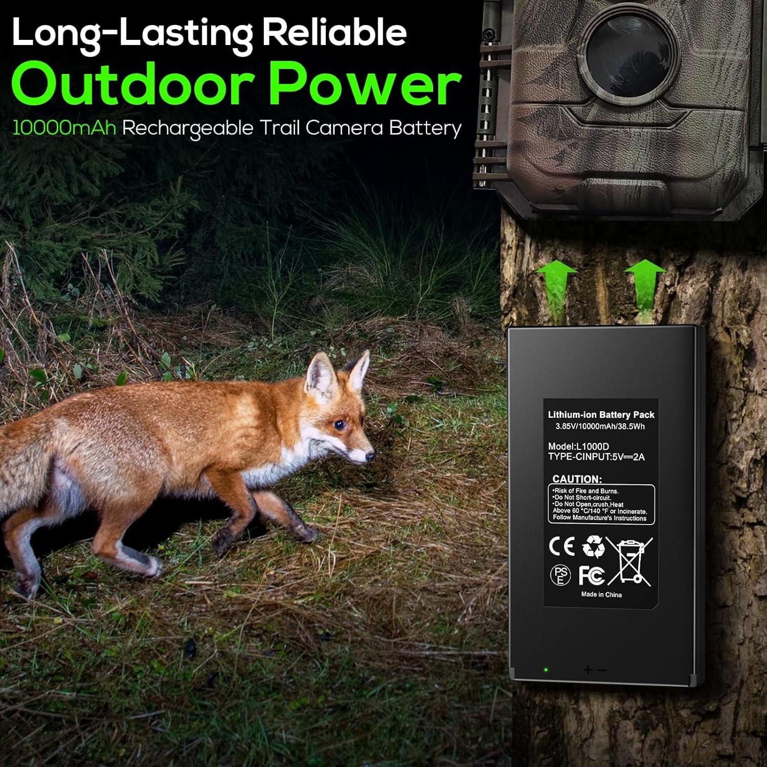 Paquete de 2 Baterías Recargables 10000mAh GardePro E6P E8P