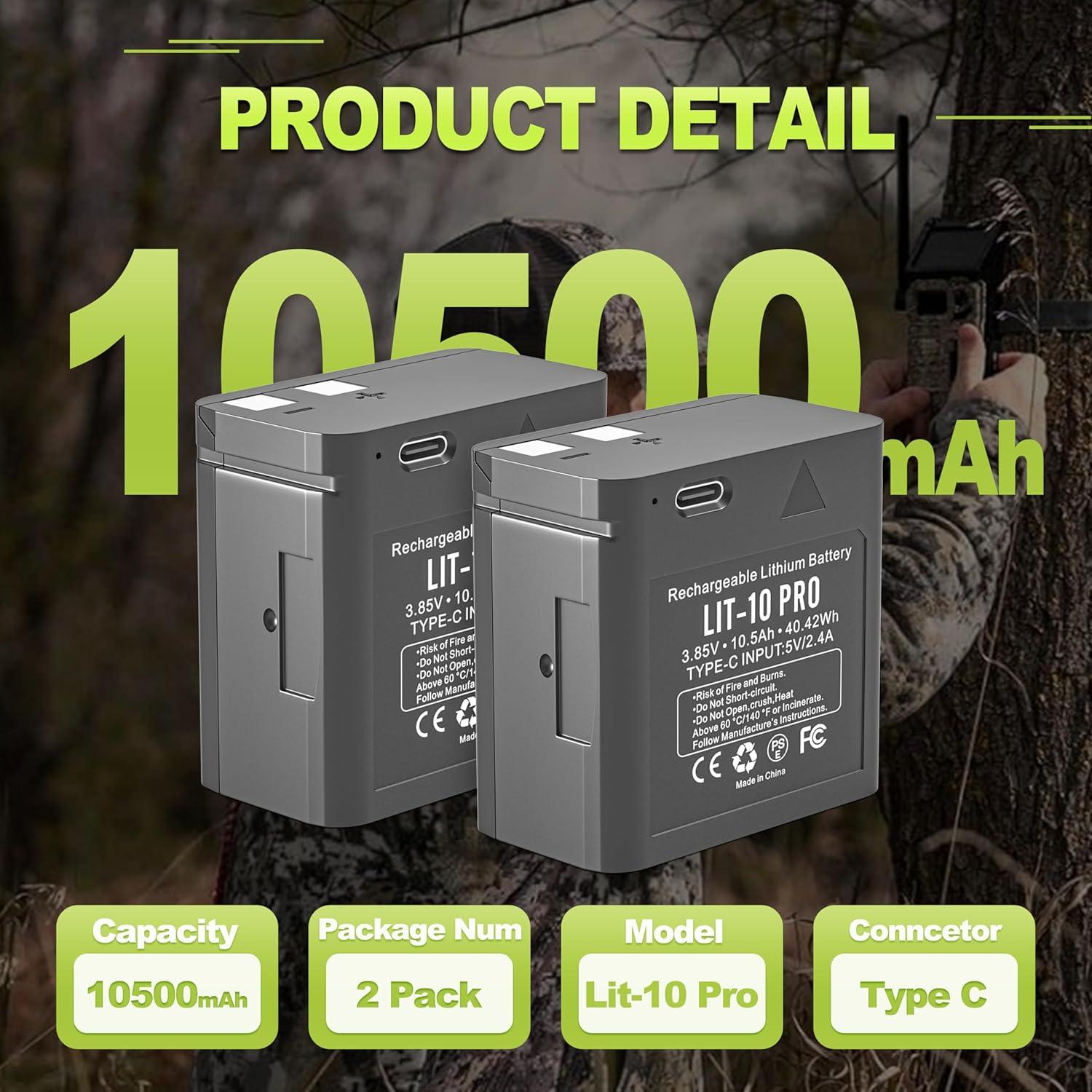 Batería Recargable LIT-10 Pro 10500mAh para Cámaras SpyPoint