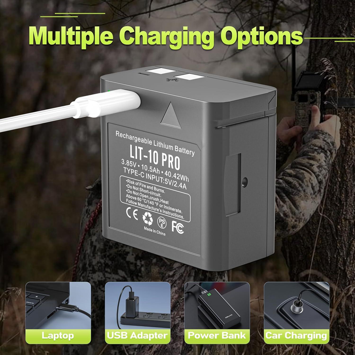 Batería Recargable LIT-10 Pro 10500mAh para Cámaras SpyPoint