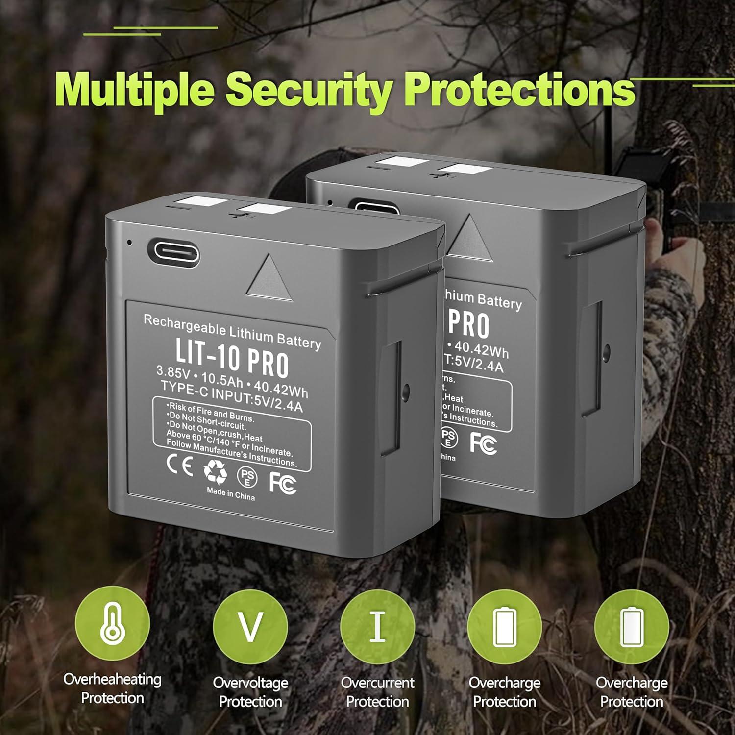 Batería Recargable LIT-10 Pro 10500mAh para Cámaras SpyPoint