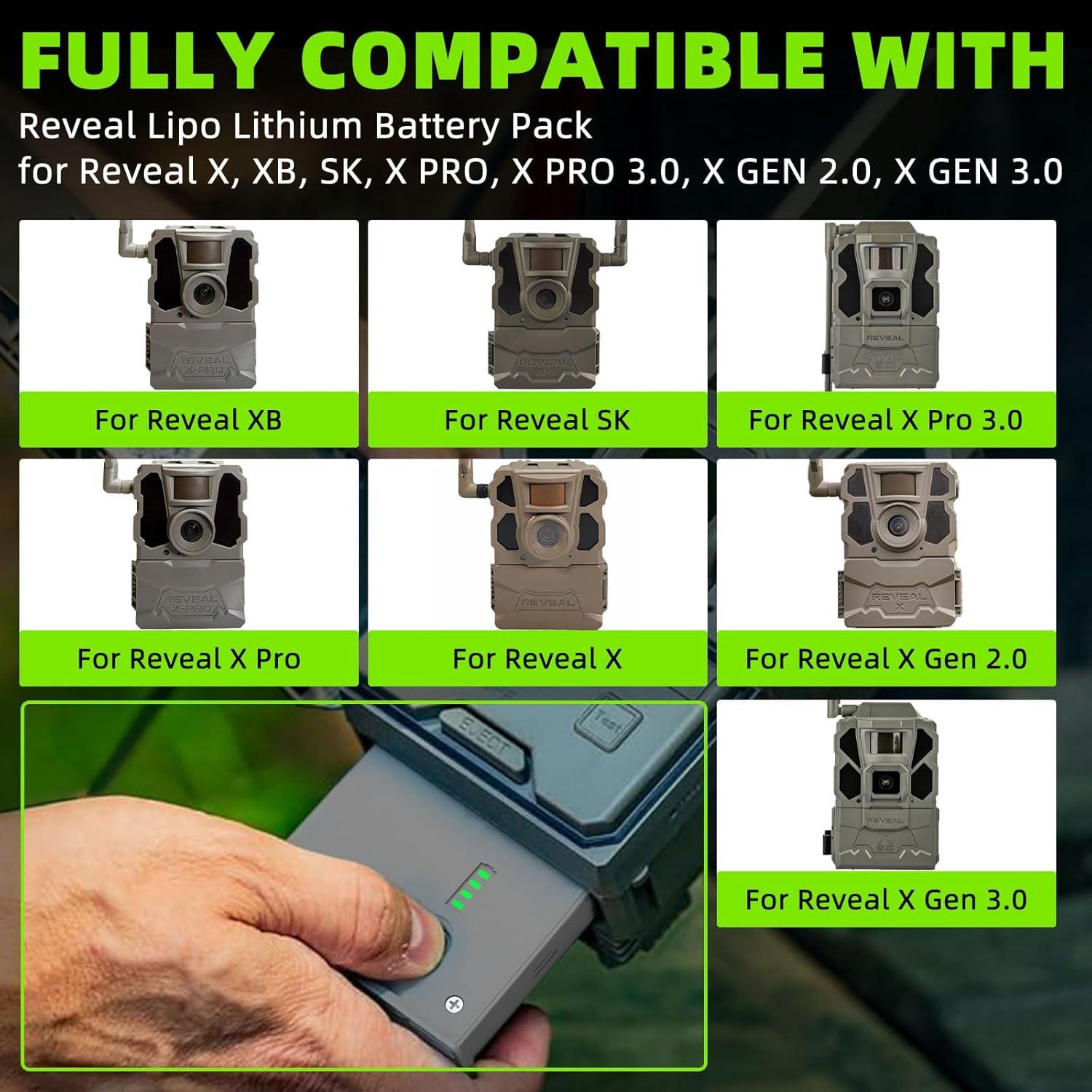 Paquete de 2 Baterías Lipo Litio SAPBJ para Cámaras Tactacam Reveal