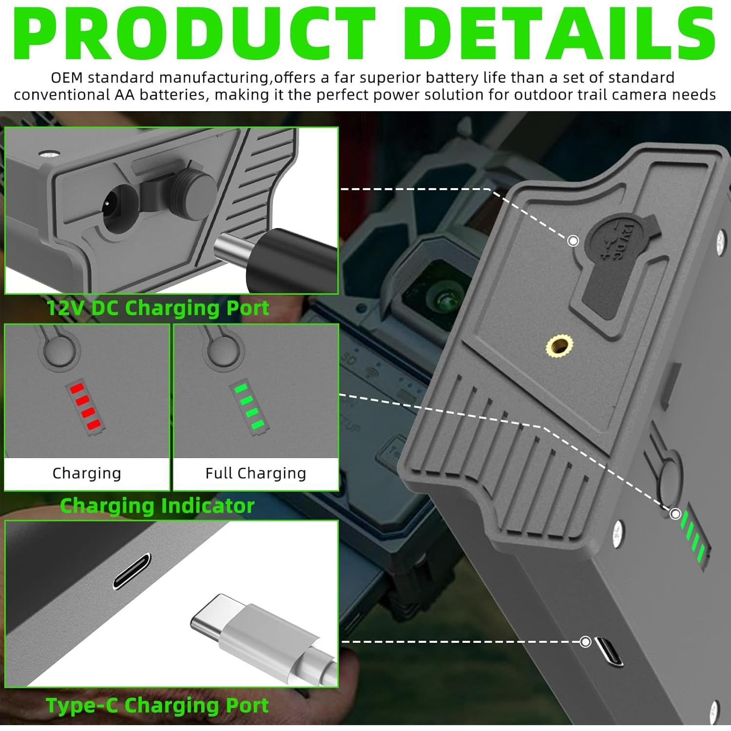 Paquete de 2 Baterías Lipo Litio SAPBJ para Cámaras Tactacam Reveal