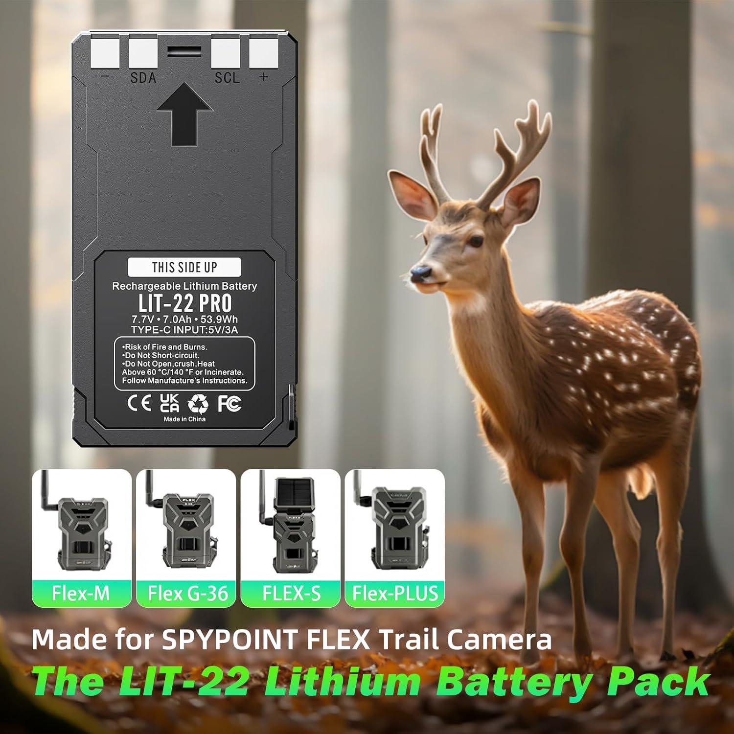 Paquete de 2 Baterías Recargables Litio LIT-22 Pro 7000mAh