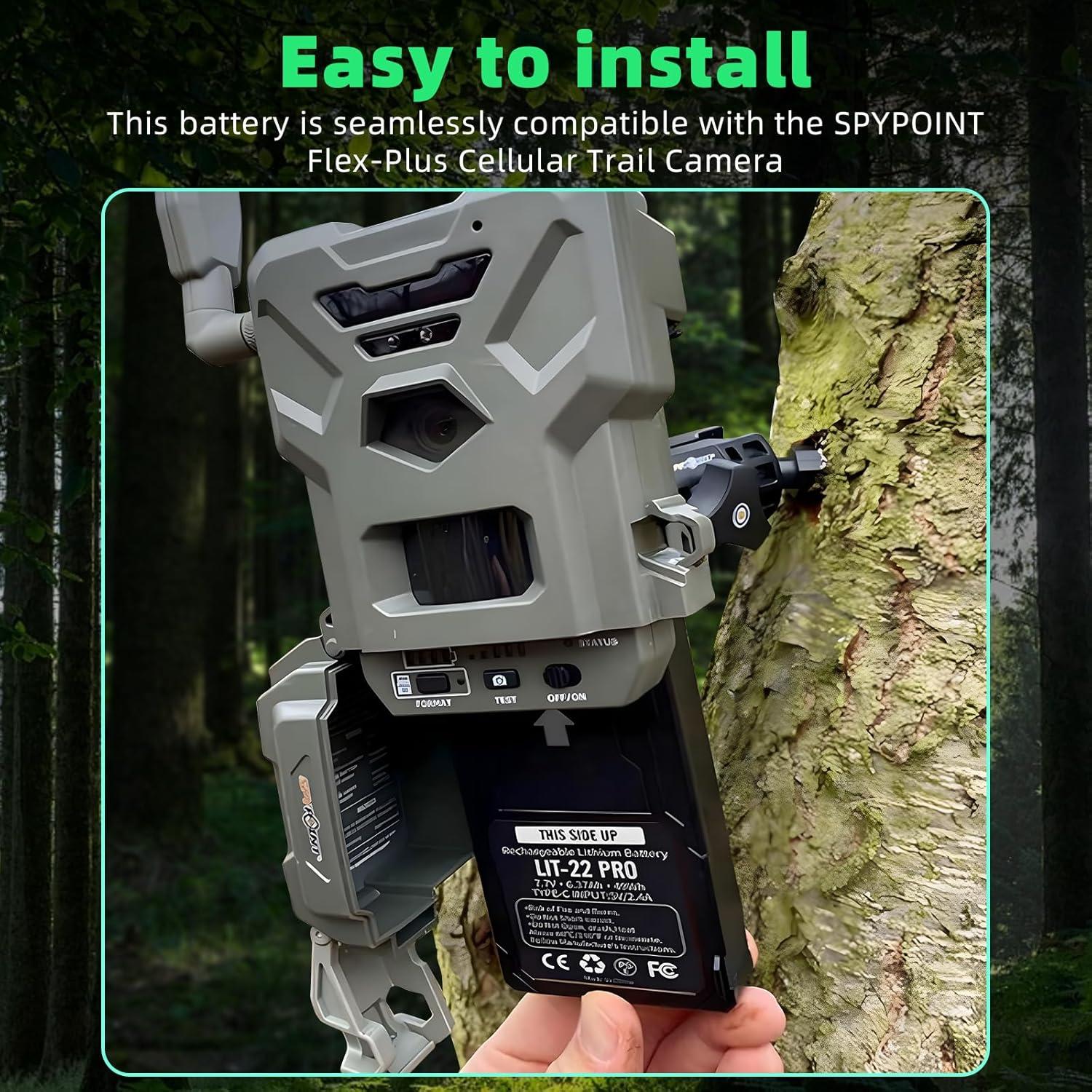 Paquete de 2 Baterías Recargables Litio LIT-22 Pro 7000mAh