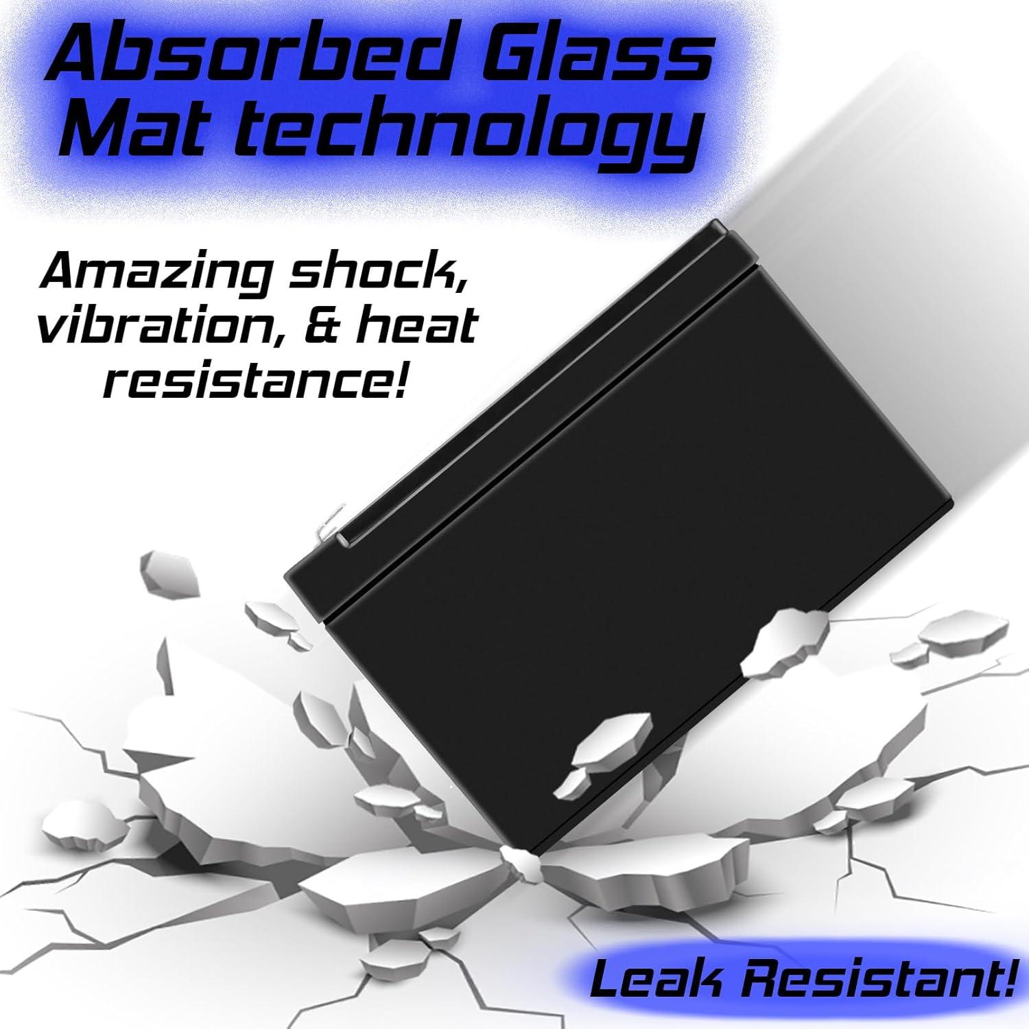 Paquete de 4 Baterías AGM 12V 7.5Ah PowerStar