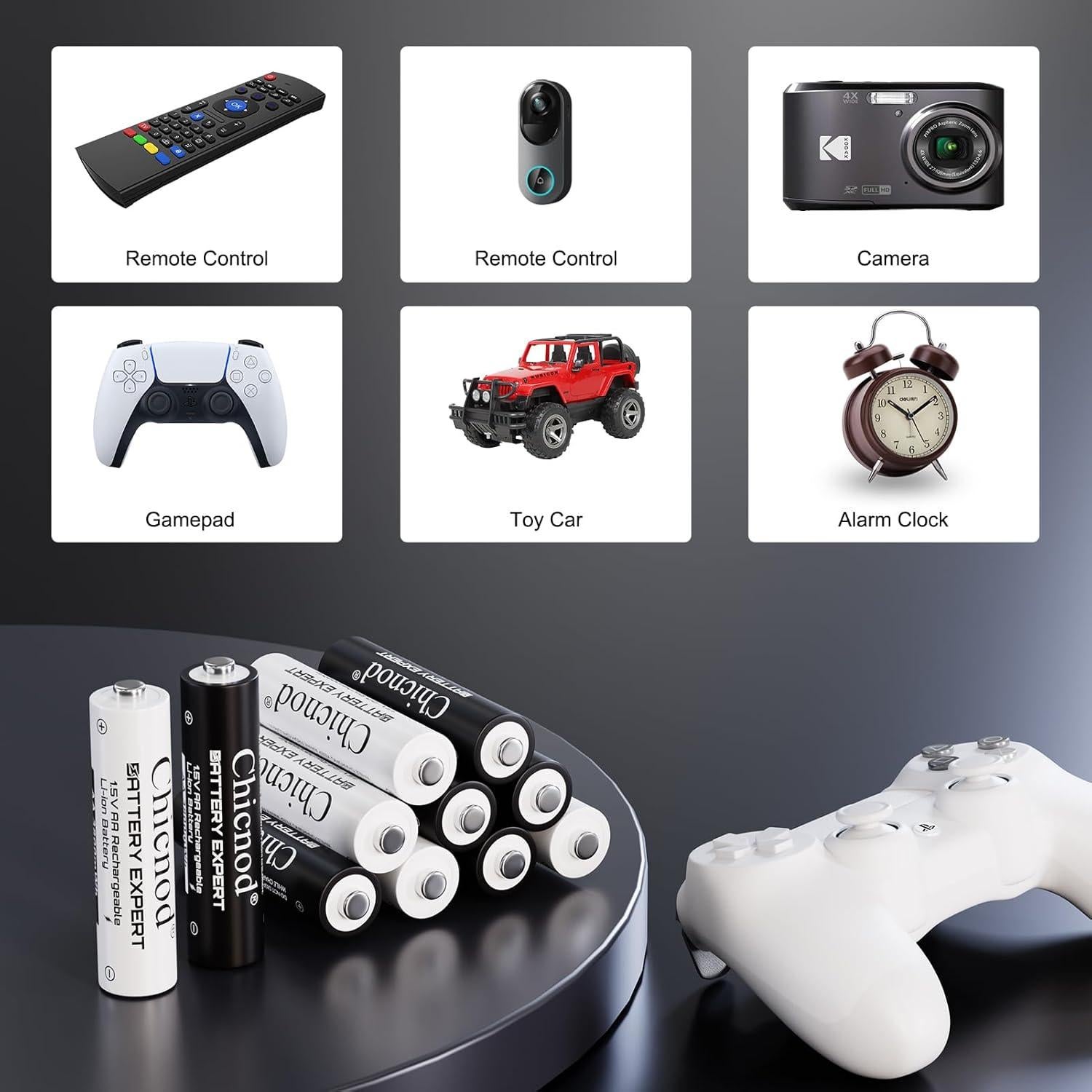 Baterías AA Recargables Litio 3800mWh con Cargador USB-C