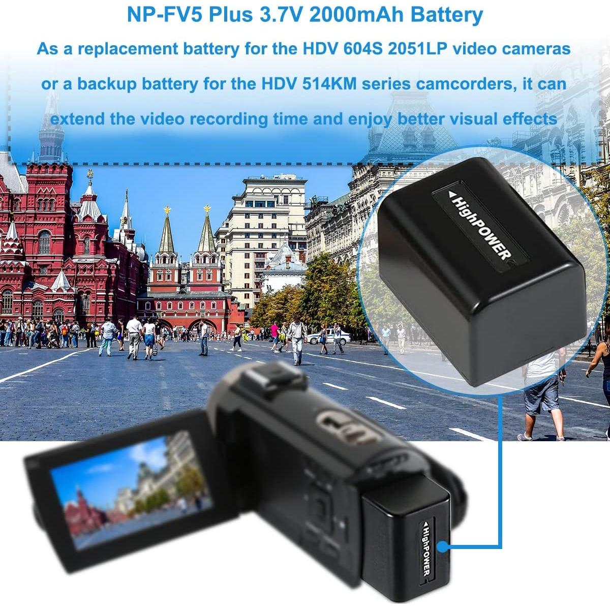 Baterías Recargables NP-FV5 Plus 3.7V 2000mAh CofunKool - Paquete de 2