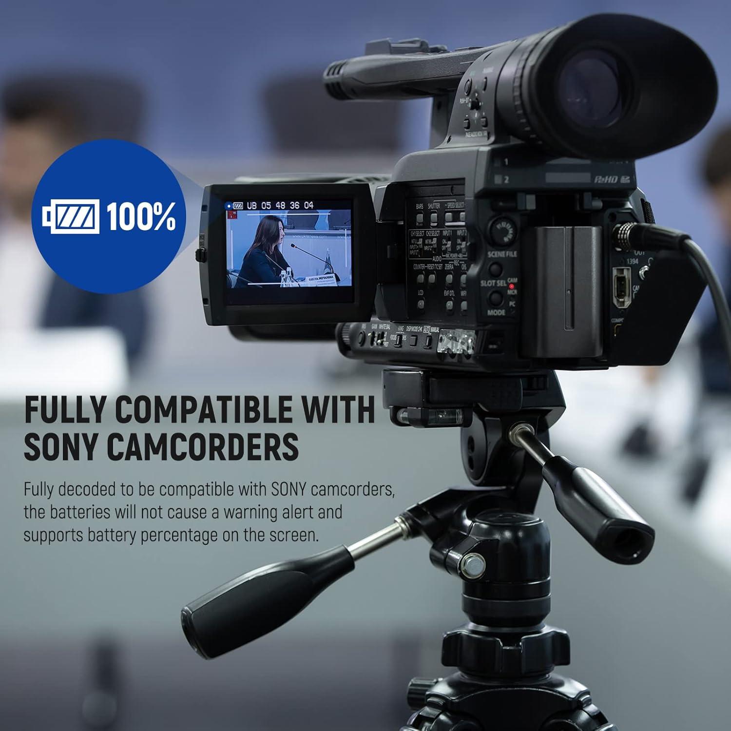 Baterías y Cargador Neewer NP-F750 5600mAh 4 Canales