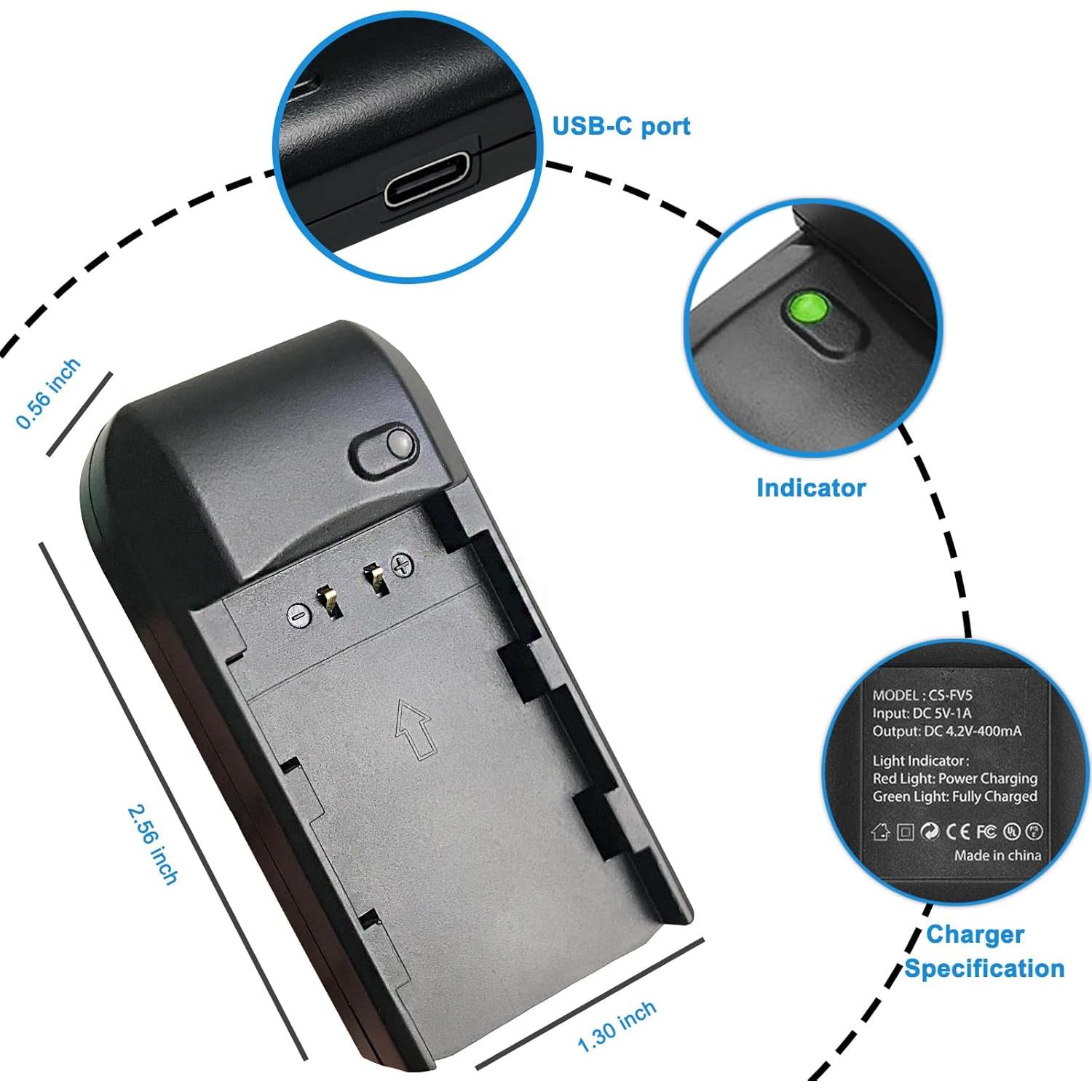 Cargador y Batería NP-FV5 Plus 3.7V 2000mAh CofunKool
