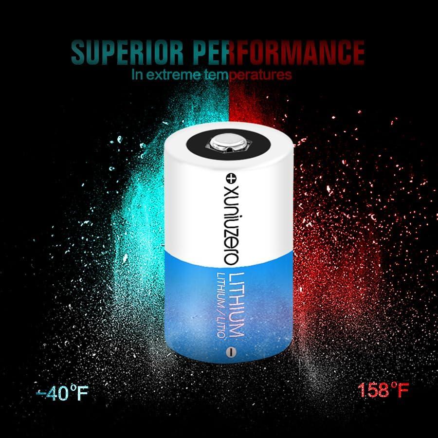 Baterías de Litio CR2 3V XUNIUZERO 1000mAh Paquete de 4