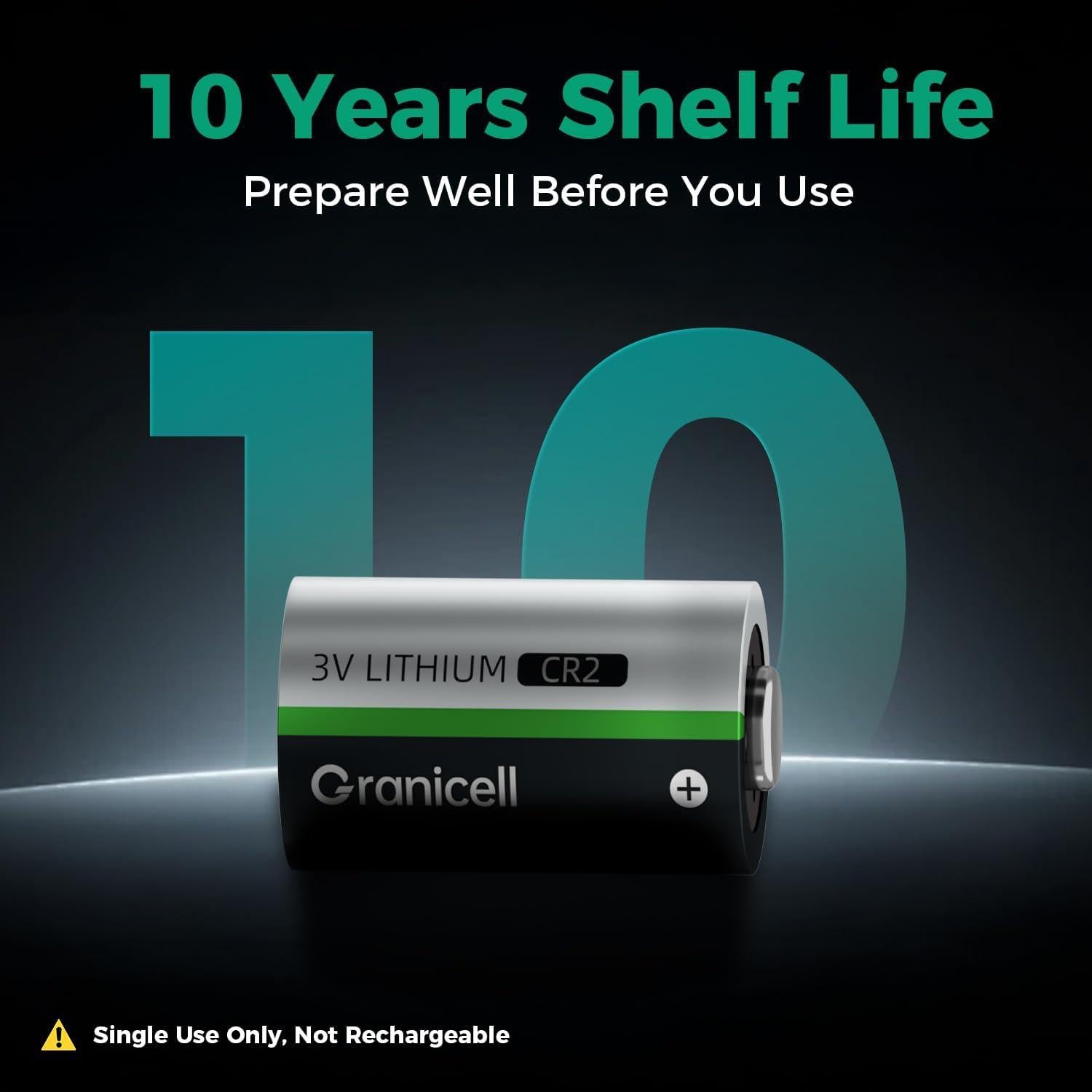 Baterías de Litio CR2 3V Granicell Paquete de 6