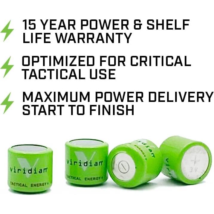 Baterías de Litio Viridian CR 1/3N Tactical Energy Plus 6 Unidades