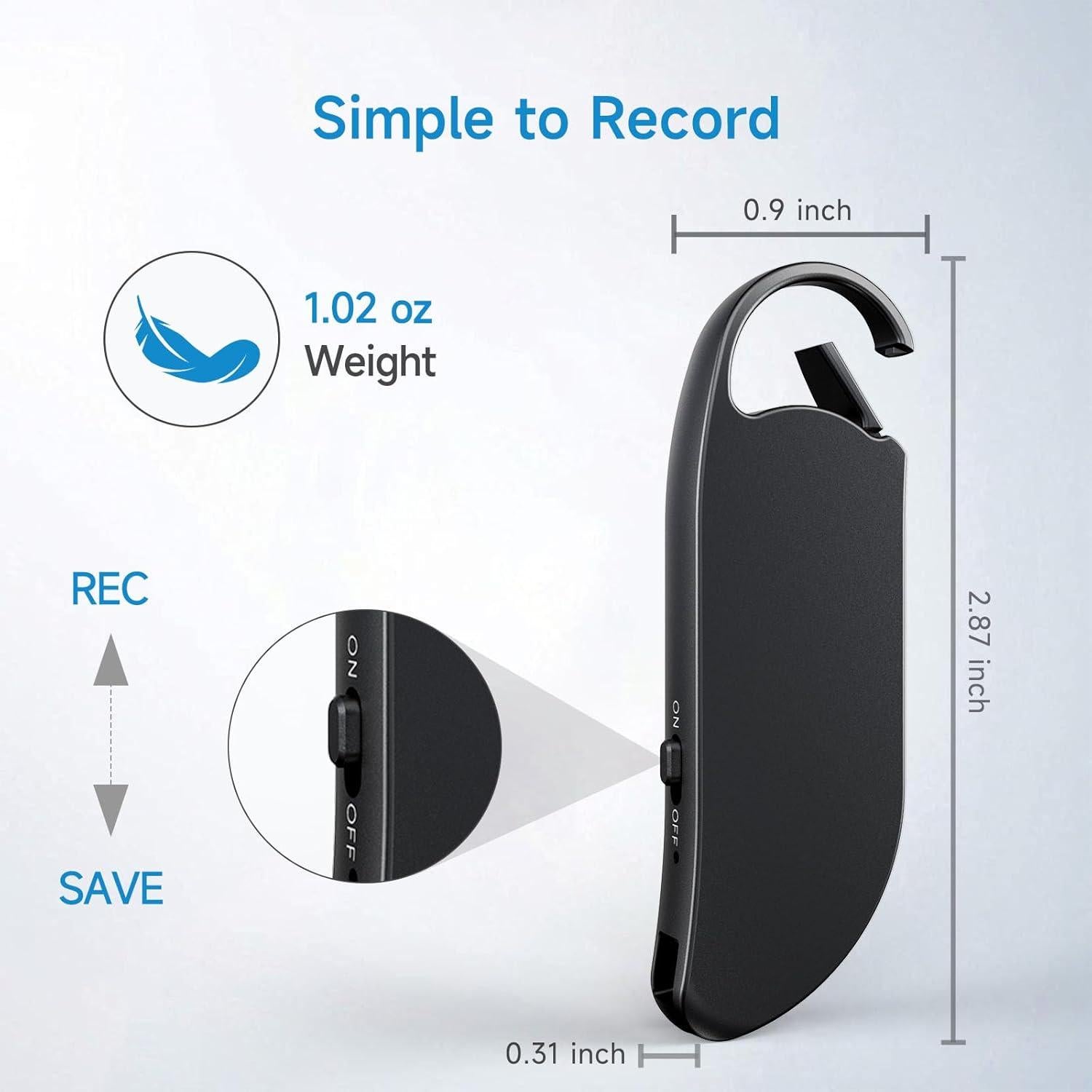 Grabadora de Voz Digital Vandlion 64GB con Reducción de Ruido