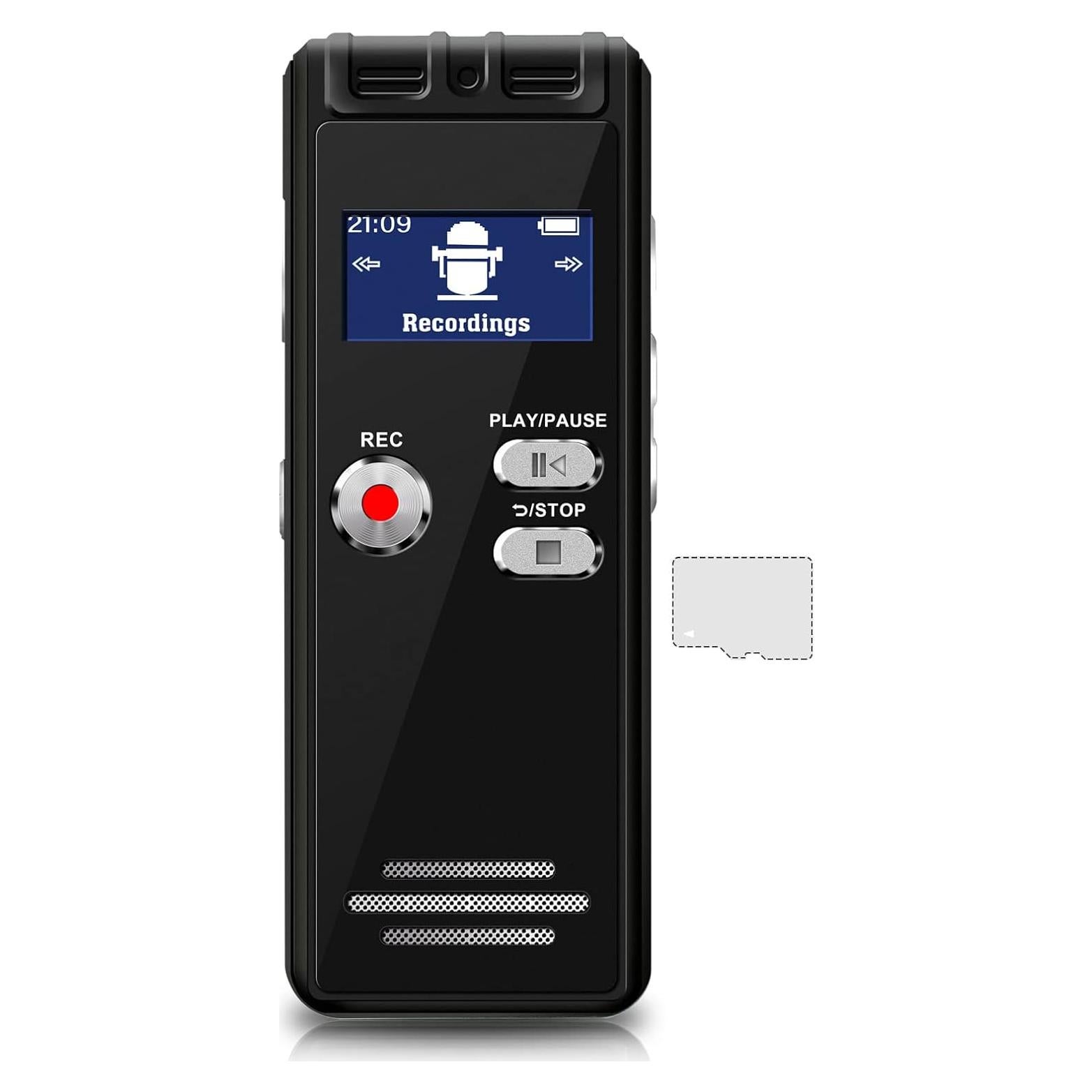 Grabadora de Voz Digital HoTiyan 64GB Activada por Voz