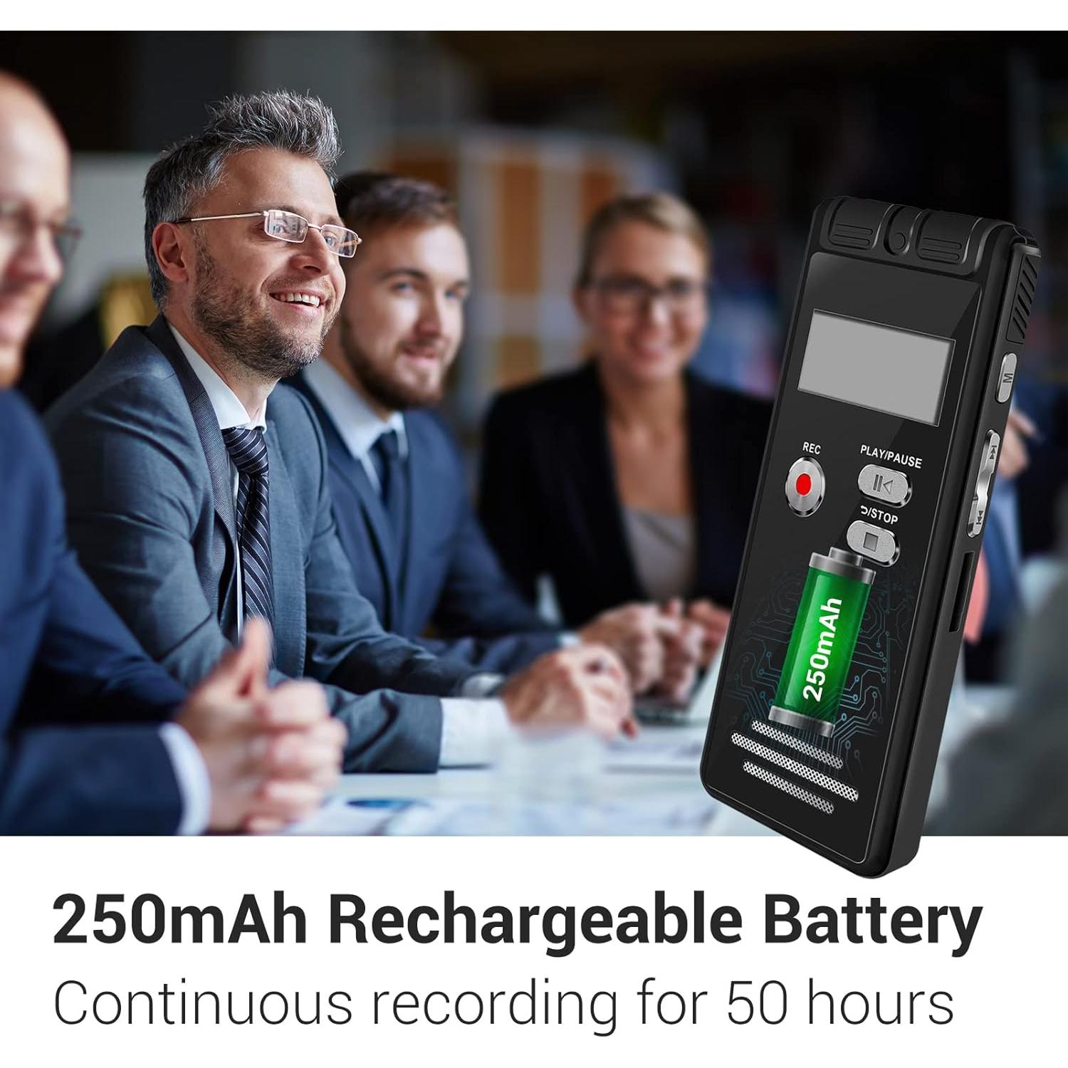 Grabadora de Voz Digital HoTiyan 64GB Activada por Voz