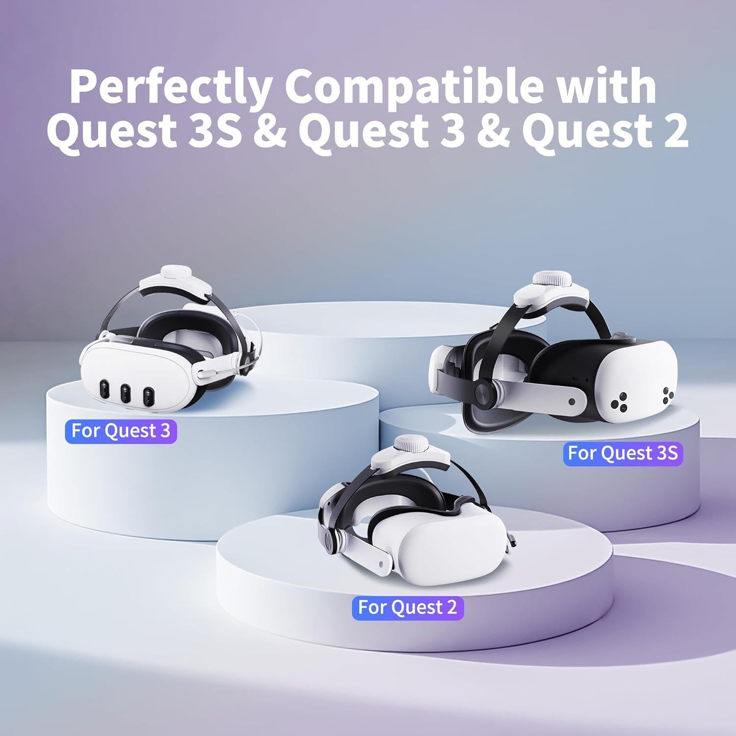 Correa para cabeza Noiposi con batería 10000mAh para Meta Quest 3/2