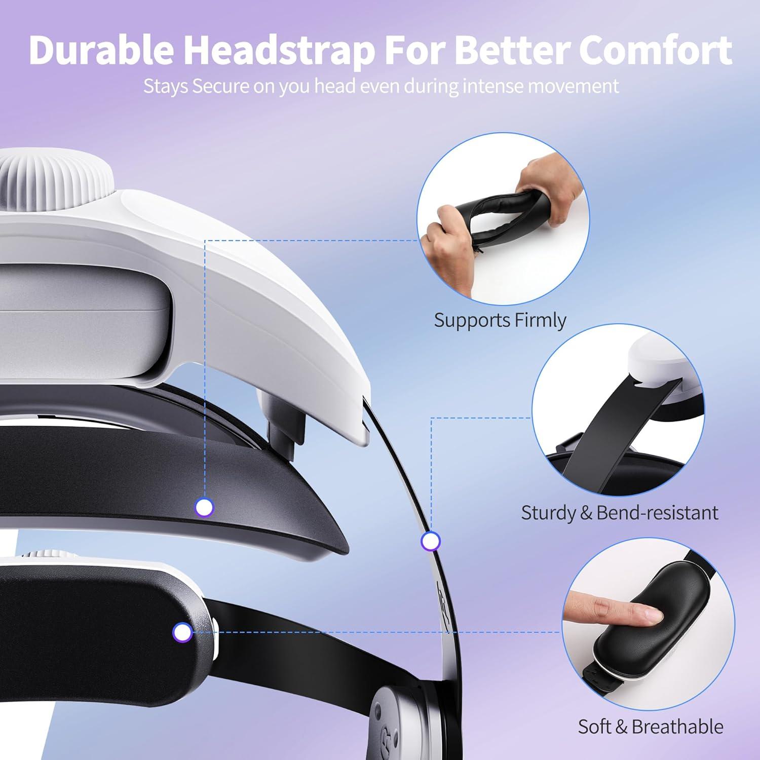 Correa para cabeza Noiposi con batería 10000mAh para Meta Quest 3/2