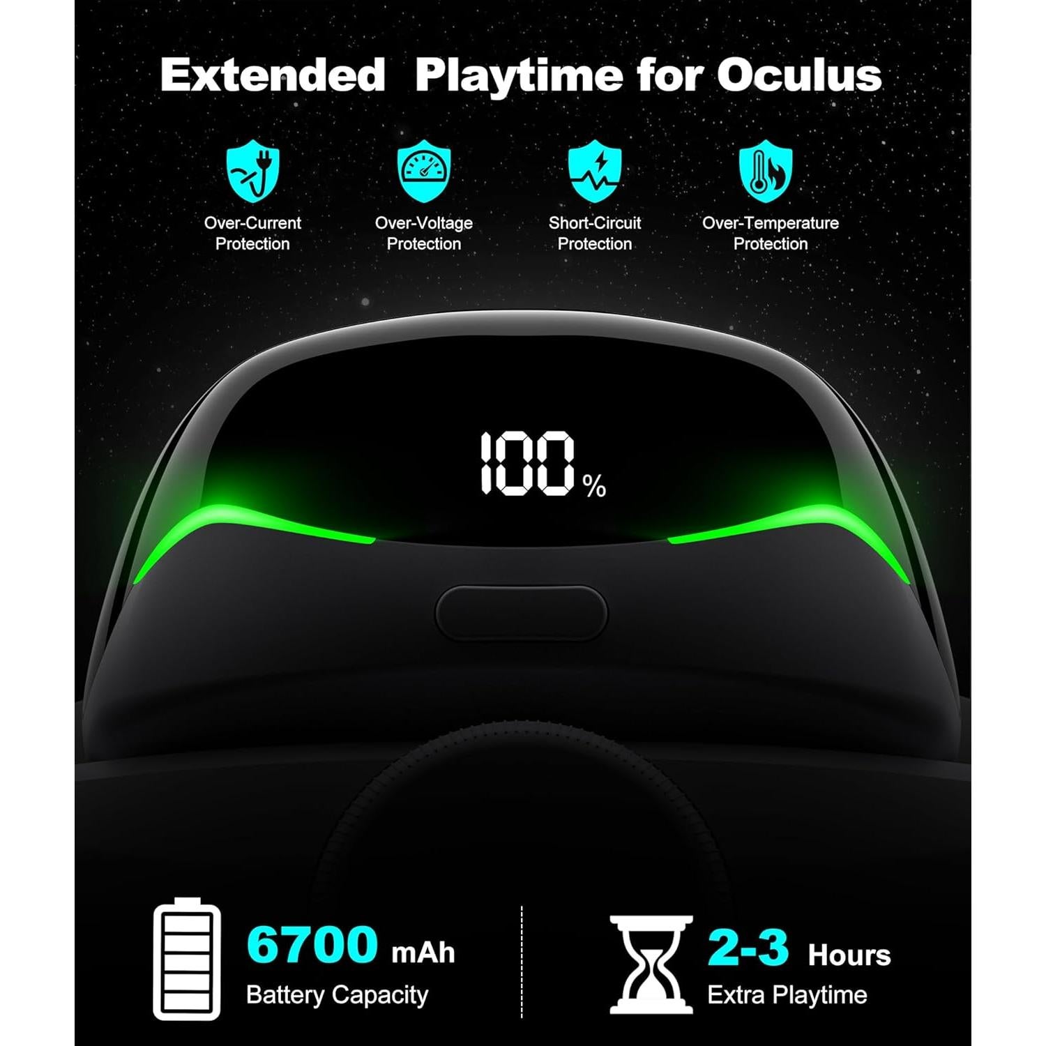 Correa para cabeza VR KawayeReal con batería 6700mAh y almohadilla