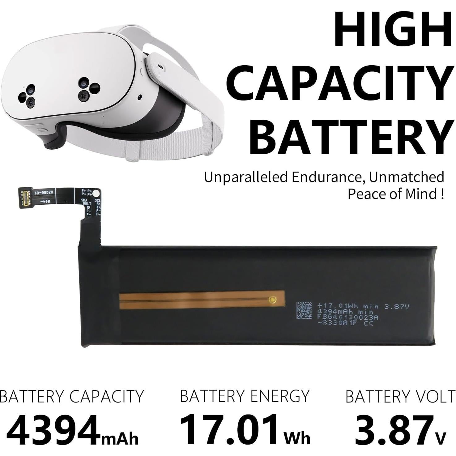 Batería Interna de Reemplazo para Meta Quest 3S 4394mAh