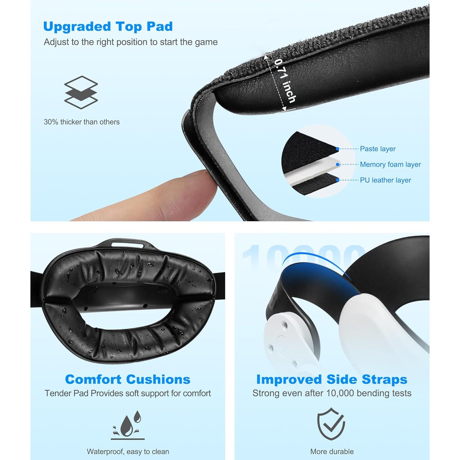 Correa para la Cabeza NinjajoyOX 6700mAh para Meta Quest 3/2