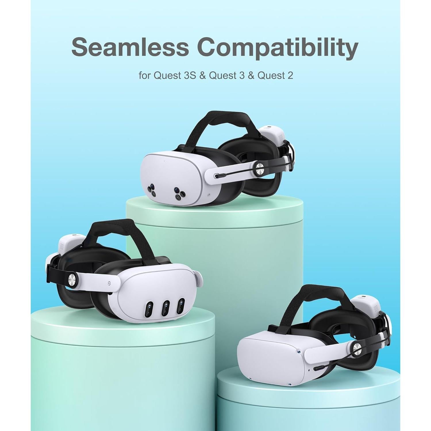 Correa para la cabeza NinjajoyOX para Meta Quest 3S/3/2 - 7500mAh