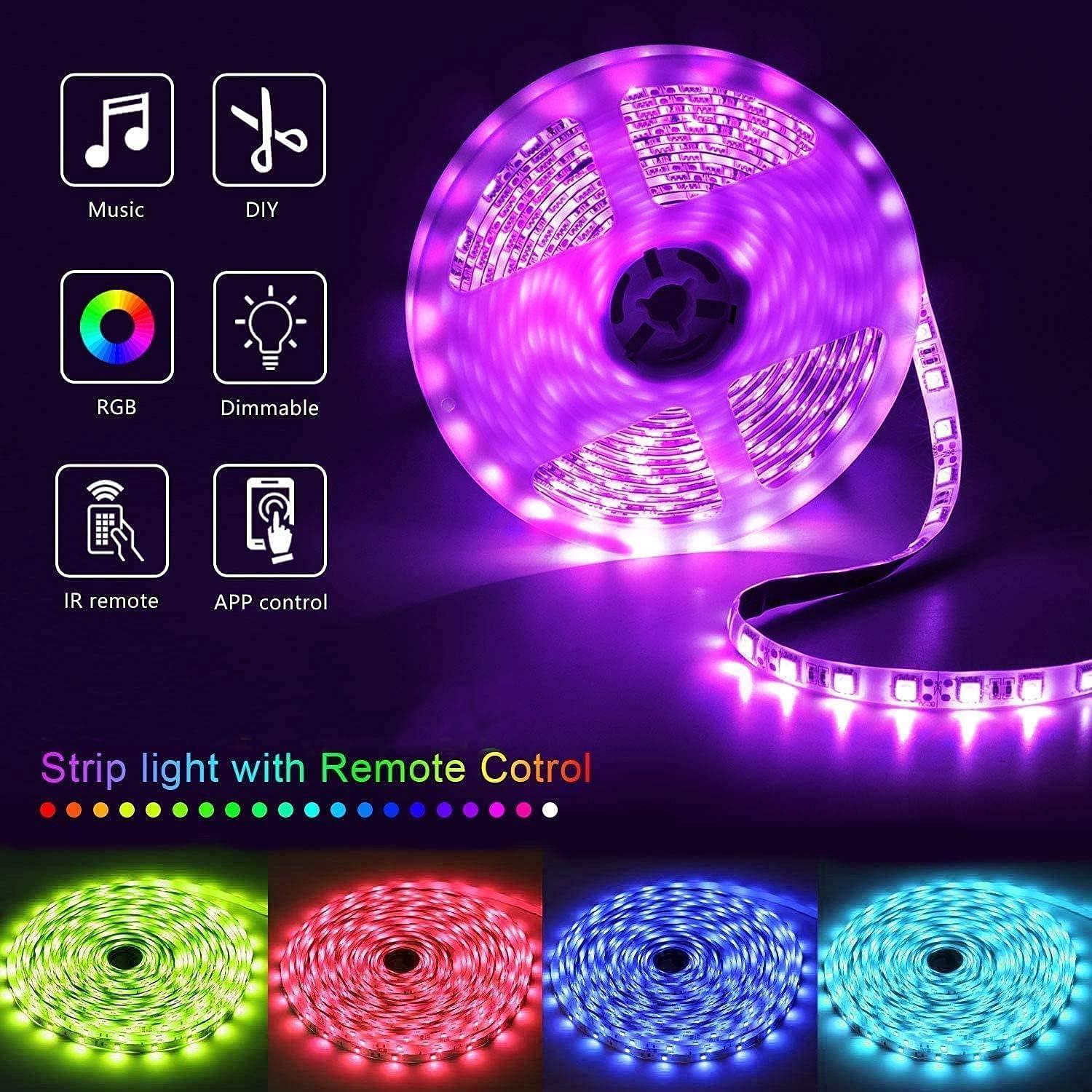 Tira LED 15,24 m Keepsmile RGB Control APP Bluetooth
