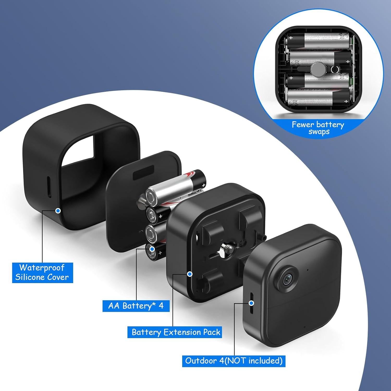 Extensión de Batería Runpower para Blink Outdoor 4 - 4 Años de Uso