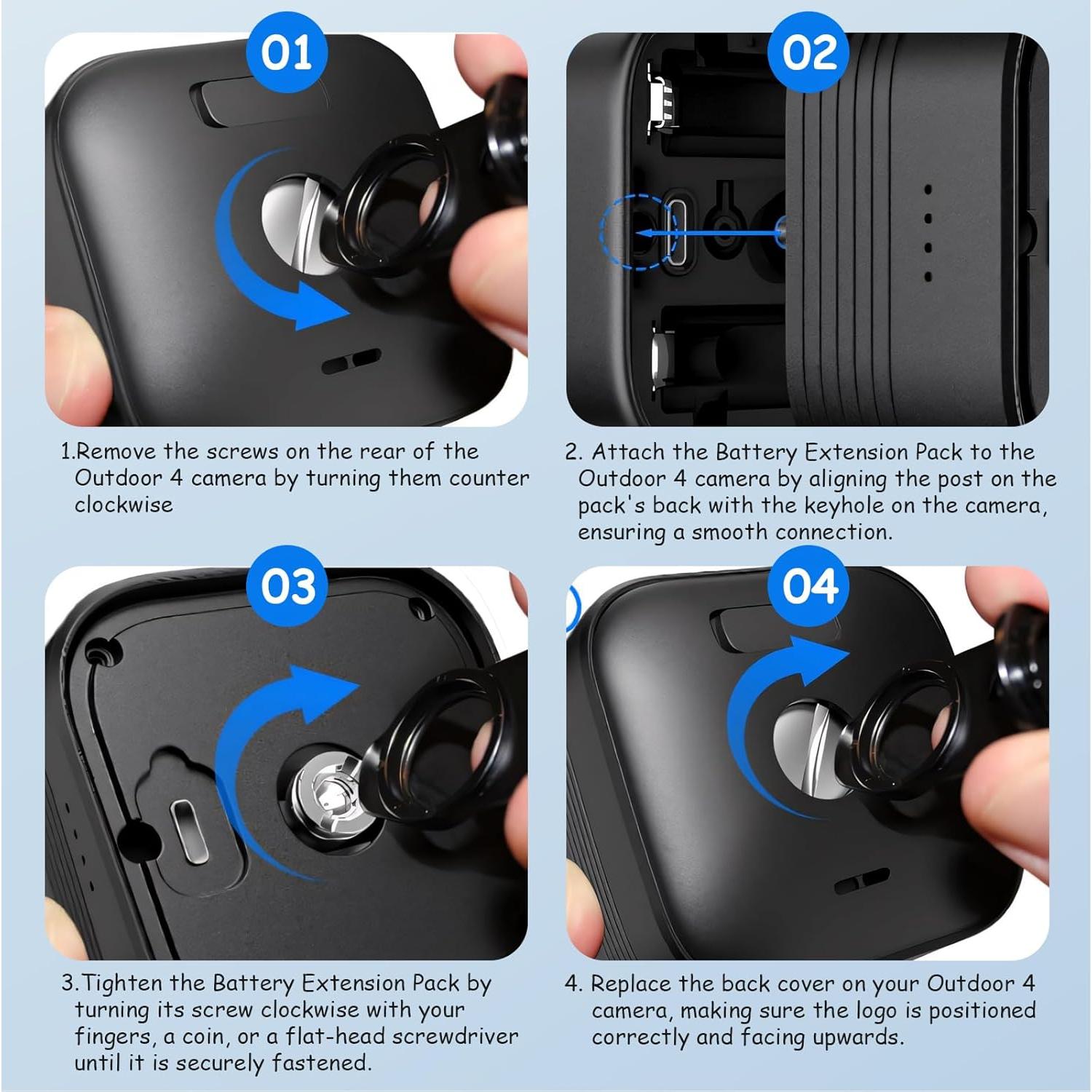 Extensión de Batería Runpower para Blink Outdoor 4 - 4 Años de Uso