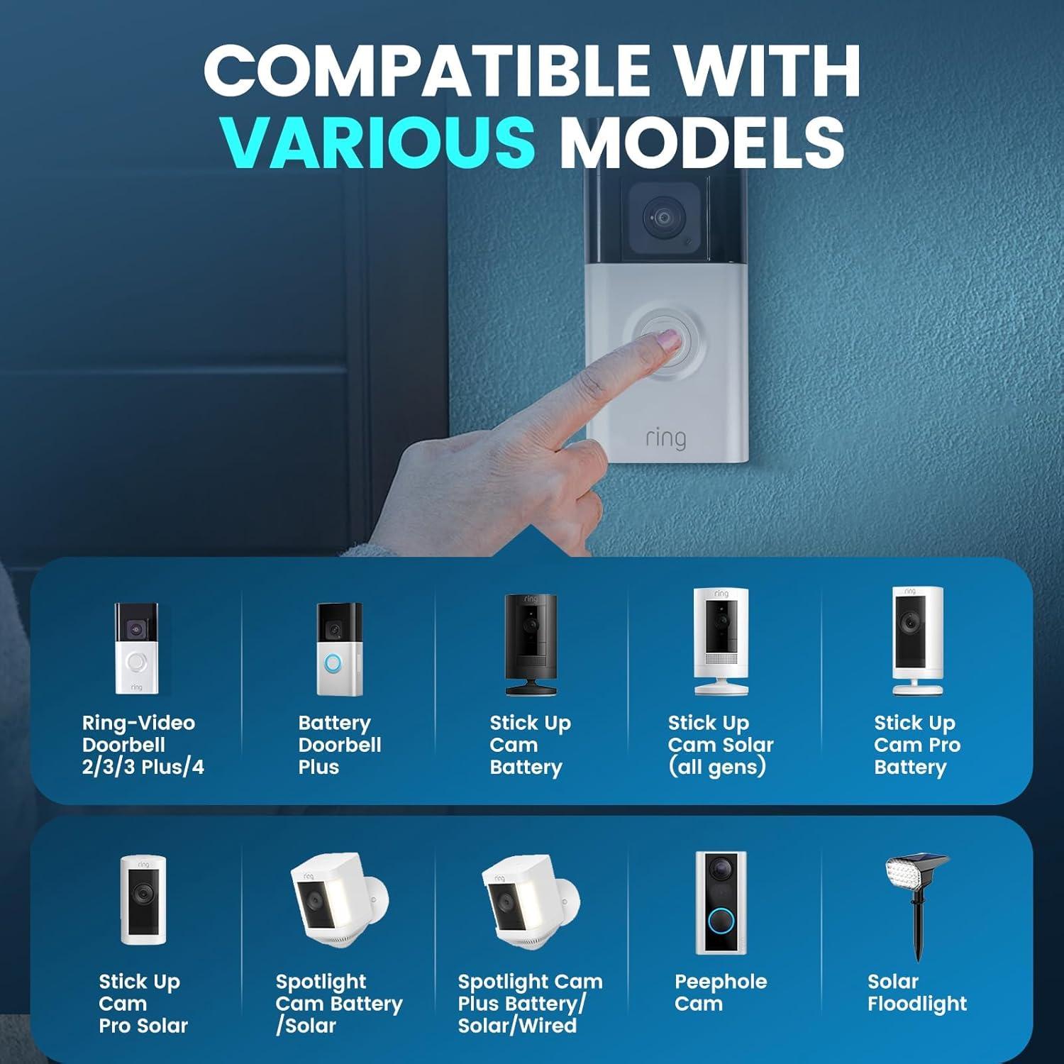 Paquete de 4 Baterías Li-ion 6040mAh para Cámaras Ring