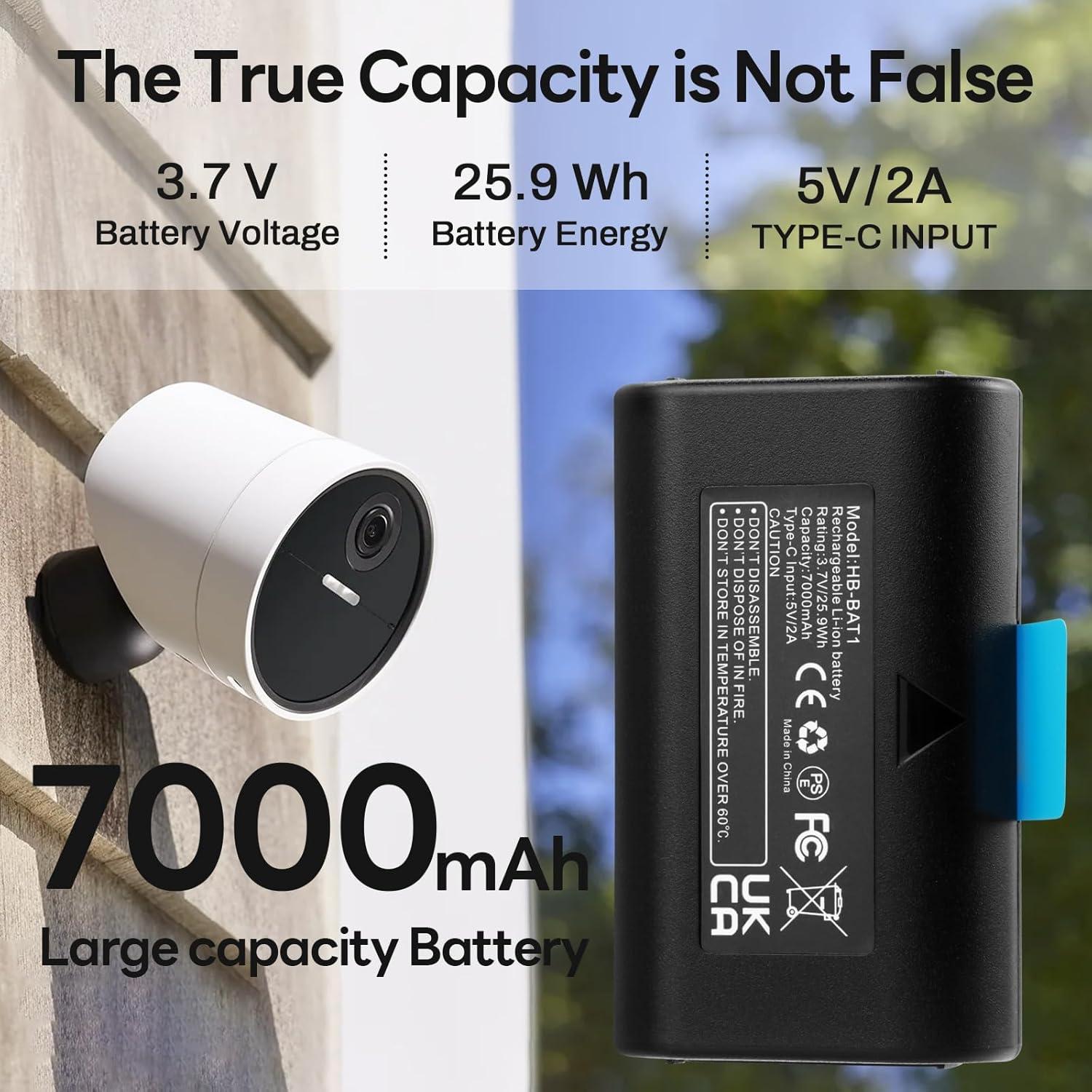 Batería Reemplazo 7000mAh para Cámara Inalámbrica SimpliSafe