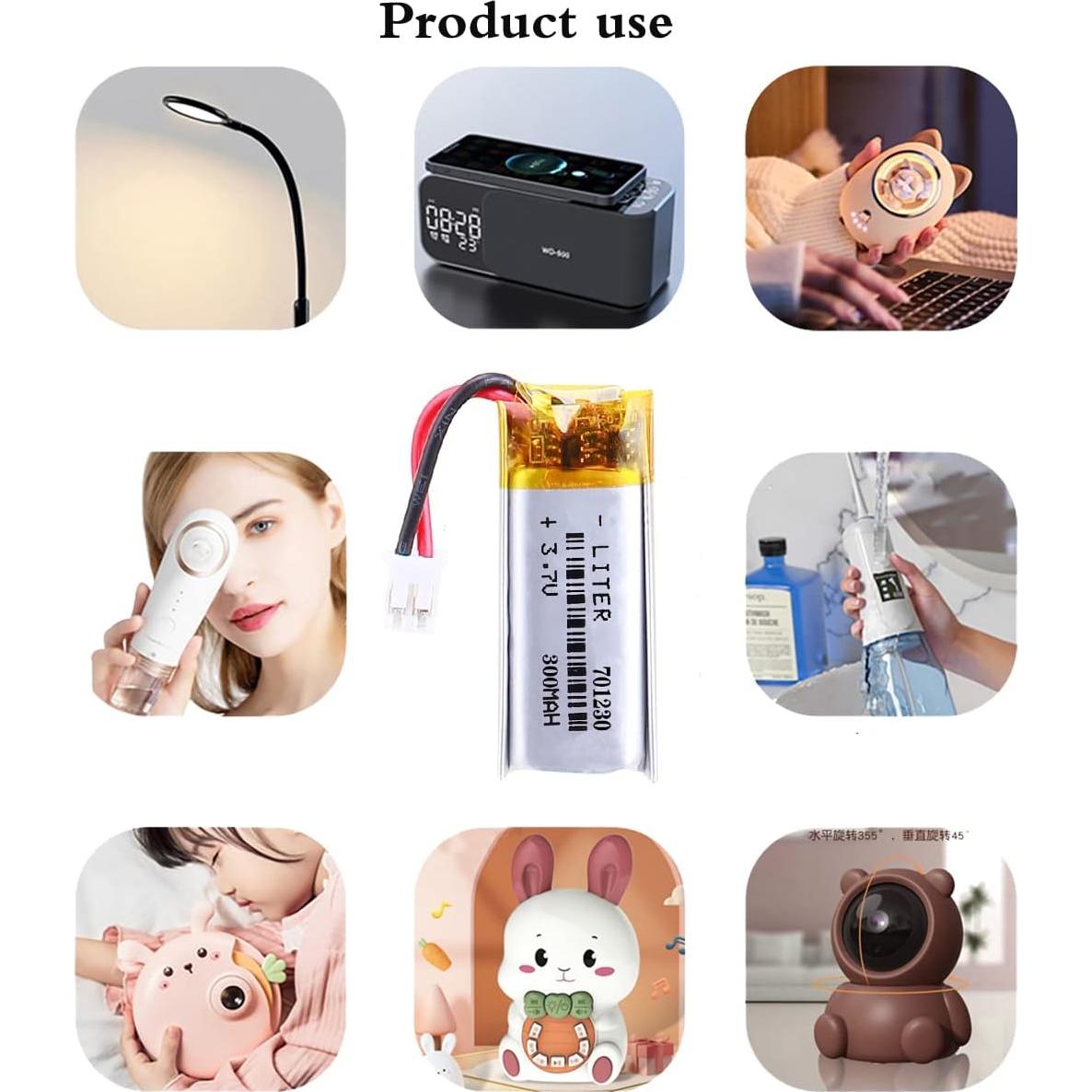 Batería de polímero de litio 3.7V 300mAh BIHUADE 701230