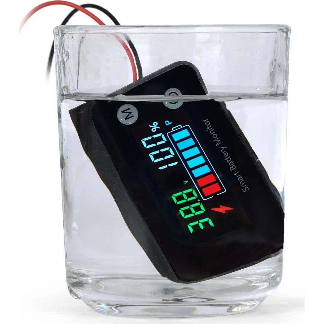 Monitor de Batería IPX7 hwnguJ AA-01 12V-72V con Alarma