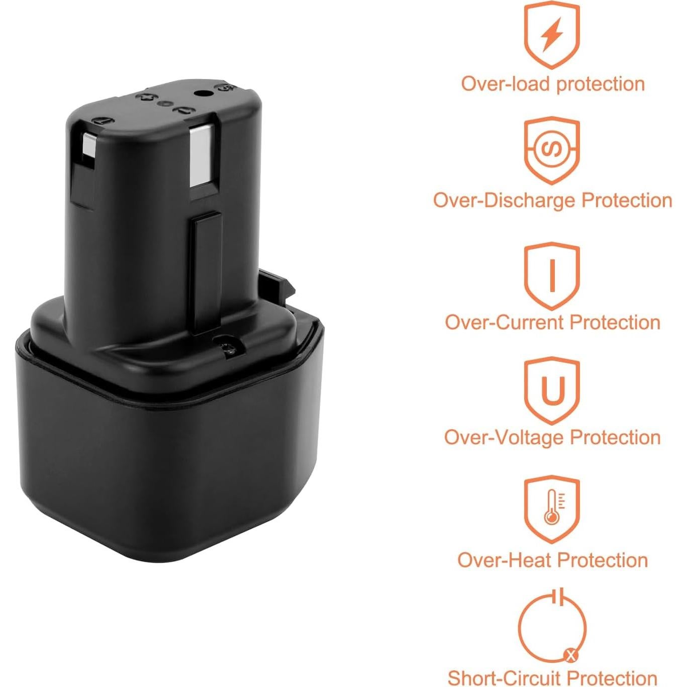 Batería de Reemplazo Ni-MH Shentec 3000mAh 7.2V EB714S (2 Paquetes)