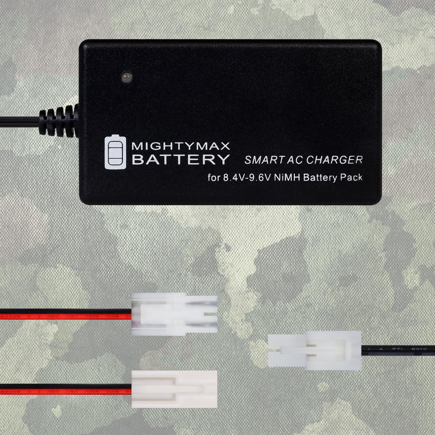 Batería NiMH 2000mAh 9.6V Mighty Max + Cargador 8.4V-9.6V
