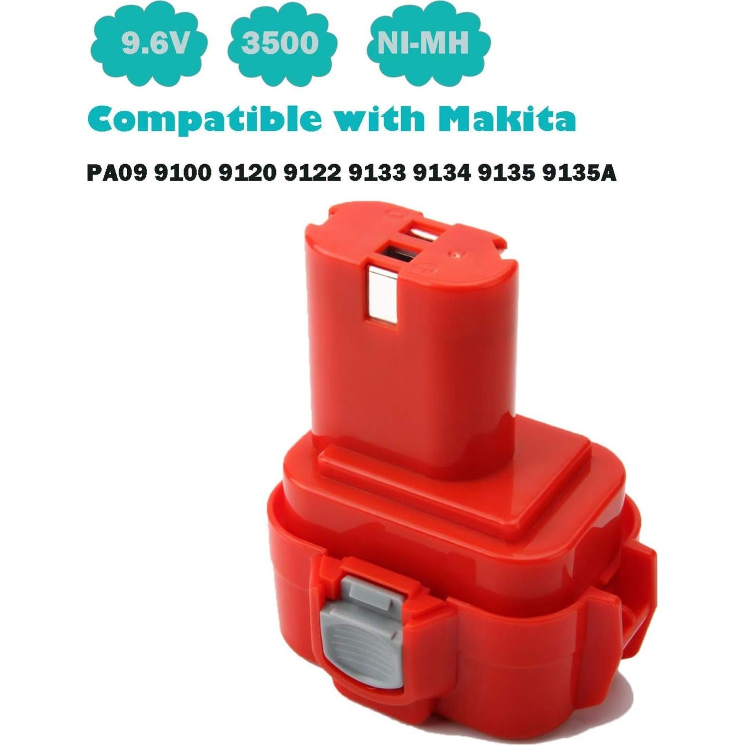 Batería de Reemplazo 9.6V 3500mAh Ni-MH Creabest - 2 Paquetes