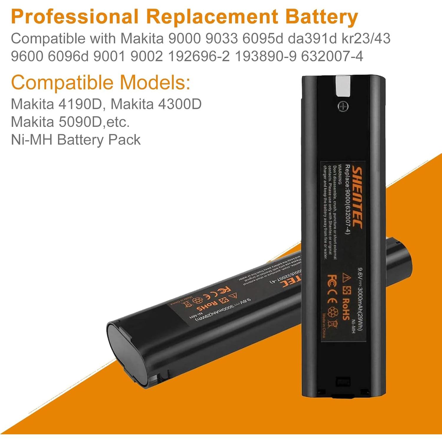 Batería Ni-MH 4000mAh 9.6V Shentec + Cargador Compatible