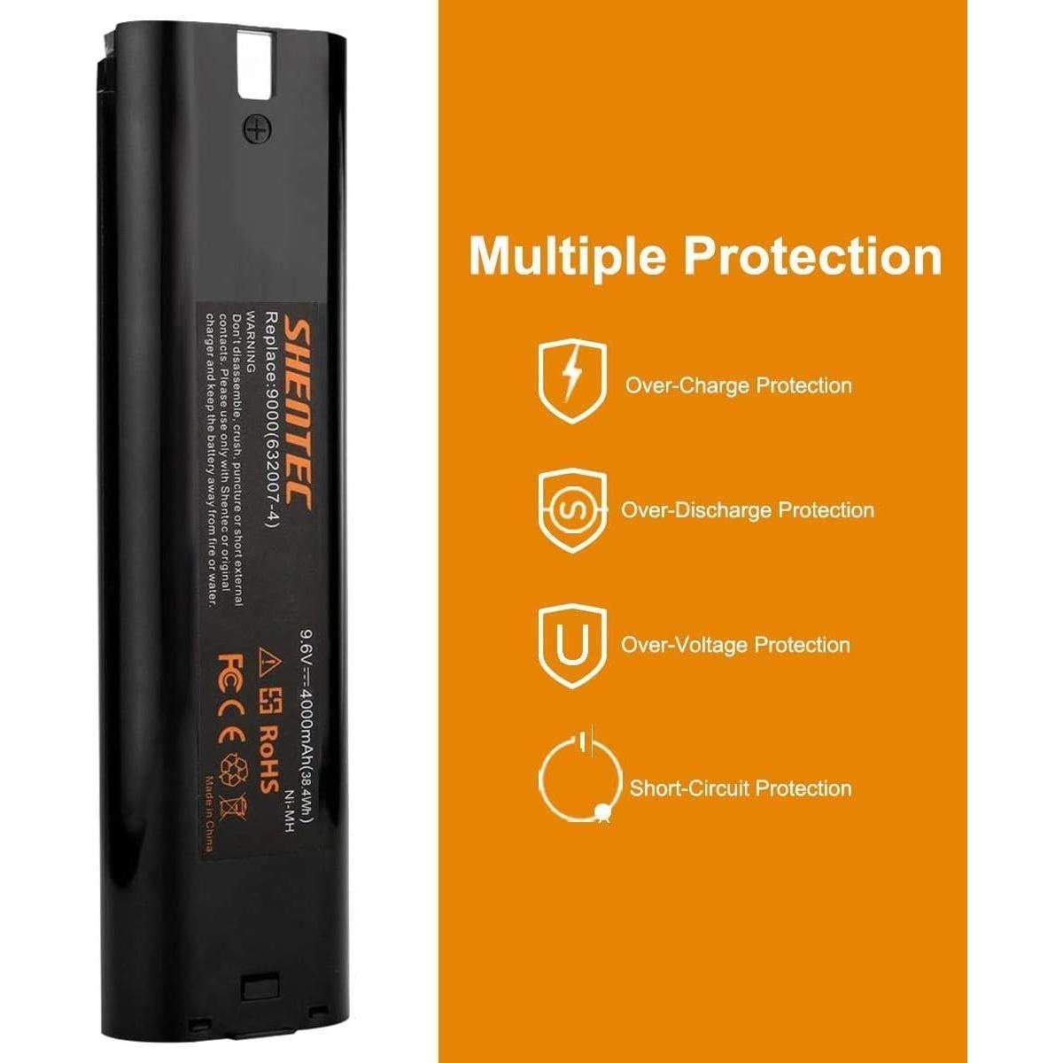 Batería Ni-MH 4000mAh 9.6V Shentec + Cargador Compatible