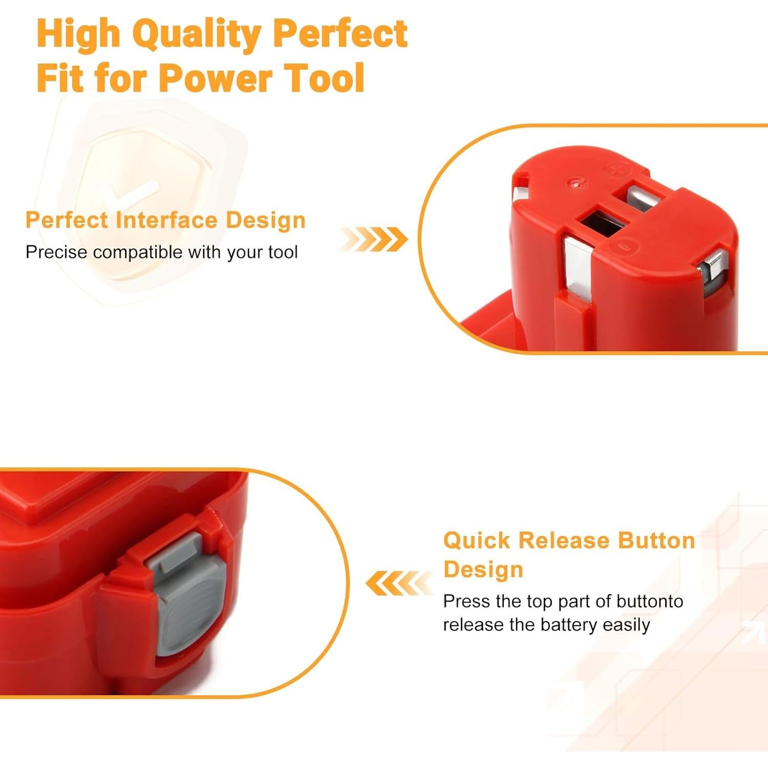 Batería de Reemplazo Shentec 9.6V 3.0Ah Ni-MH para Makita