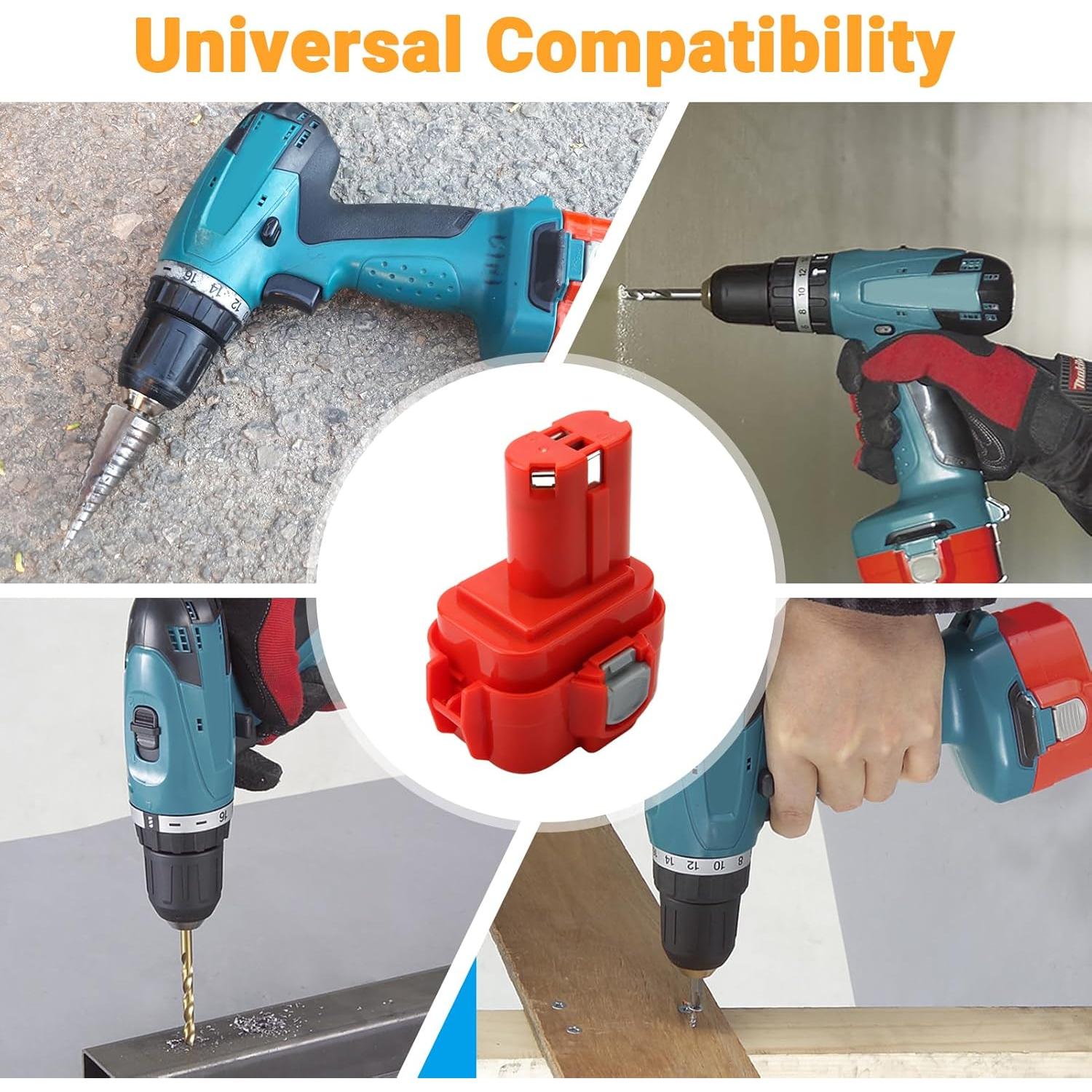 Batería de Reemplazo Shentec 9.6V 3.0Ah Ni-MH para Makita