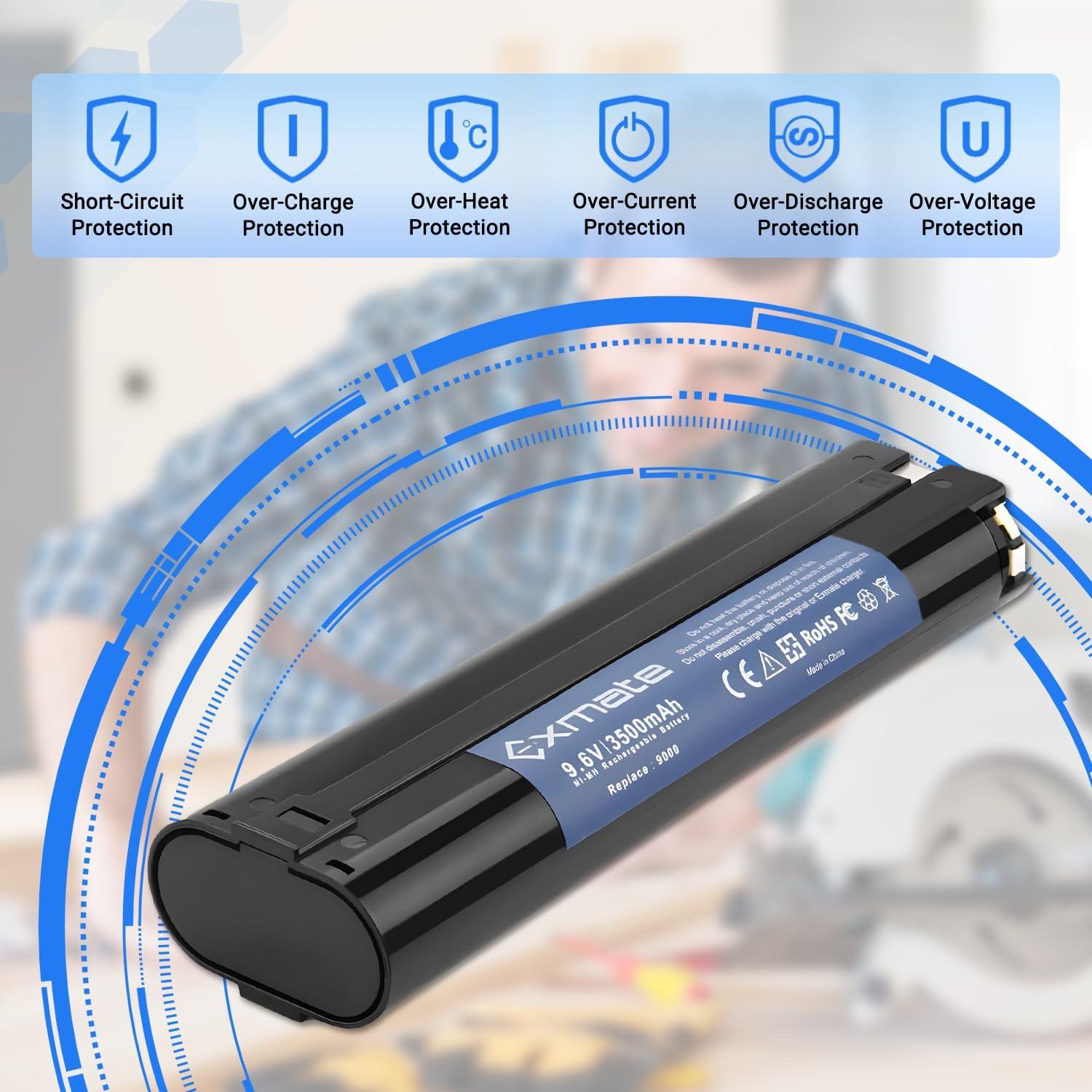 Batería Exmate 3.5Ah 9.6V Ni-MH 2-Pack Compatible Makita